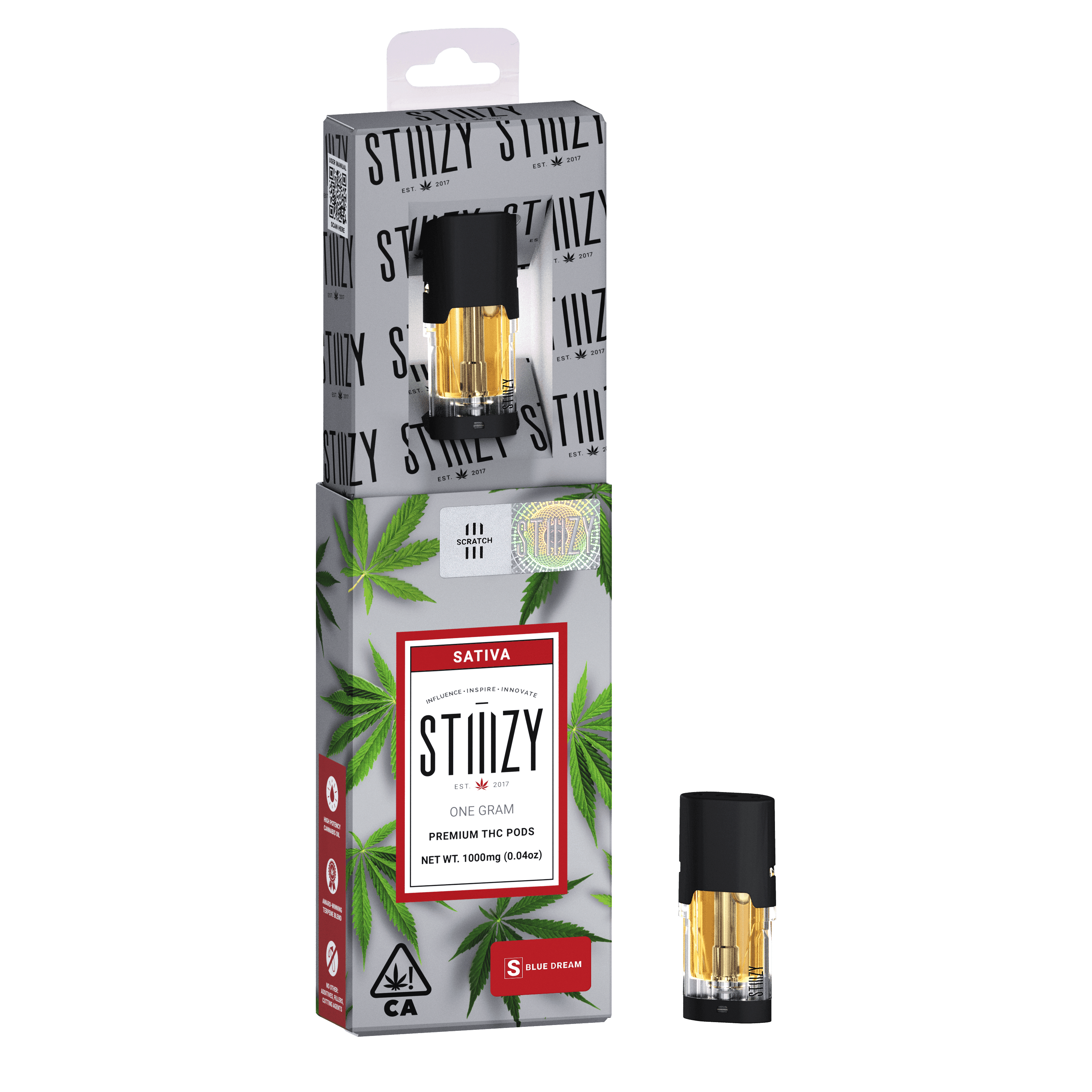 Vape Cartridge - BLUE DREAM 1G Original THC Pod - STIIIZY