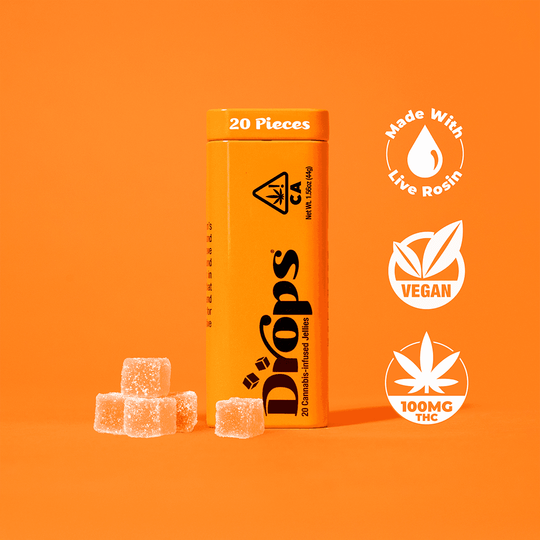 Drops | Orange Gummies | 100mg | 20ct | 5mg/ea