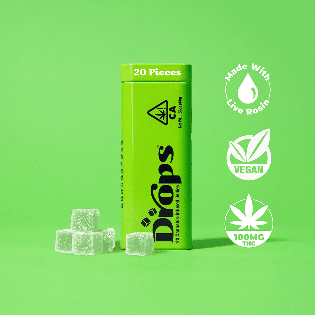 Drops | Lime Gummies | 100mg | 20ct | 5mg/ea