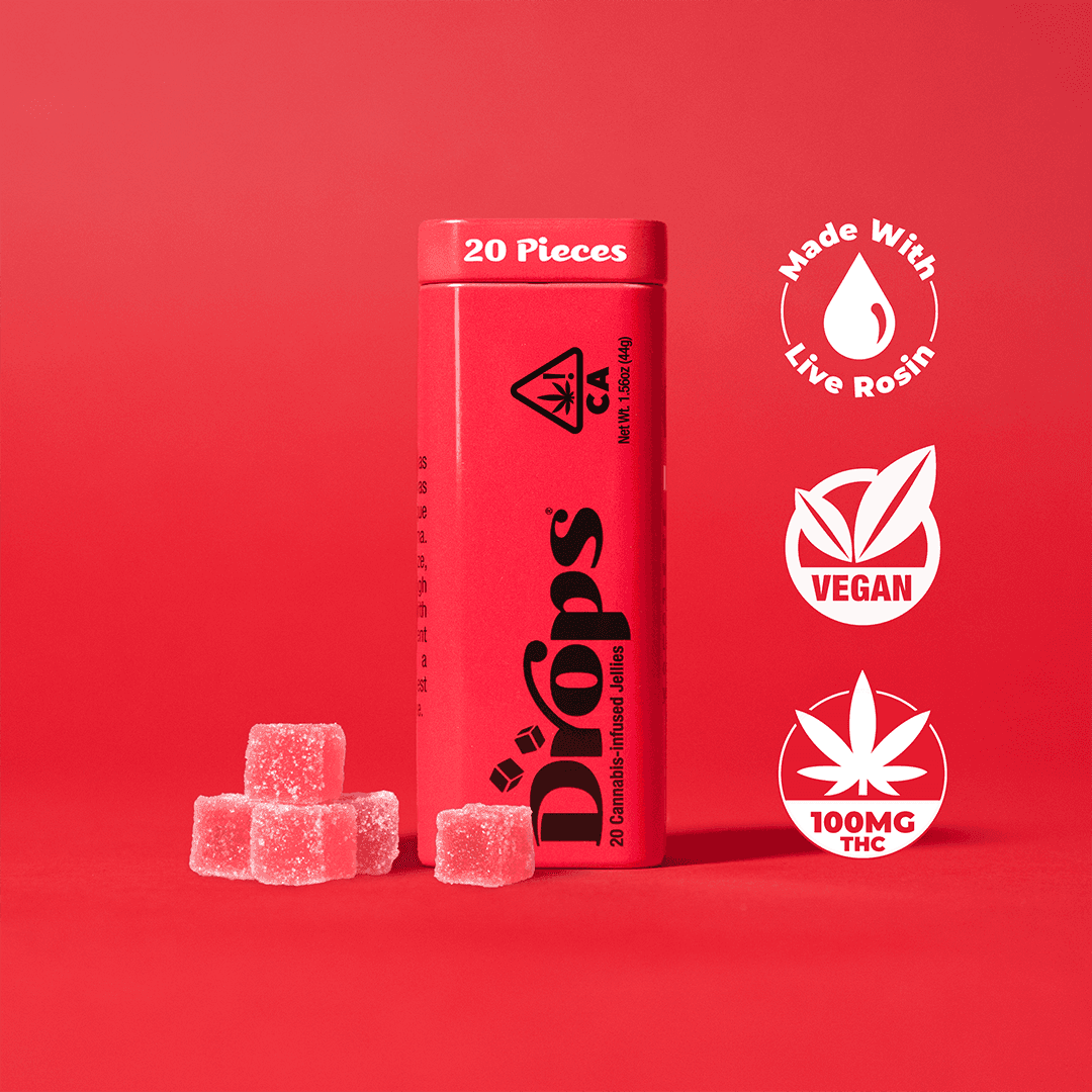 Drops | Cherry Gummies | 100mg | 20ct | 5mg/ea