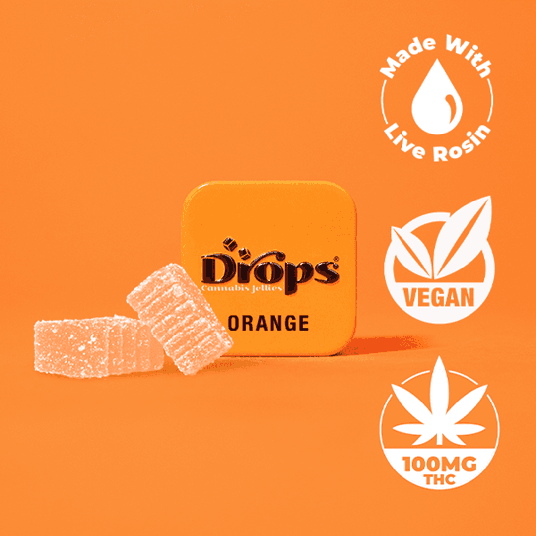 Drops | Orange Gummies | 100mg | 2ct | 50mg/ea