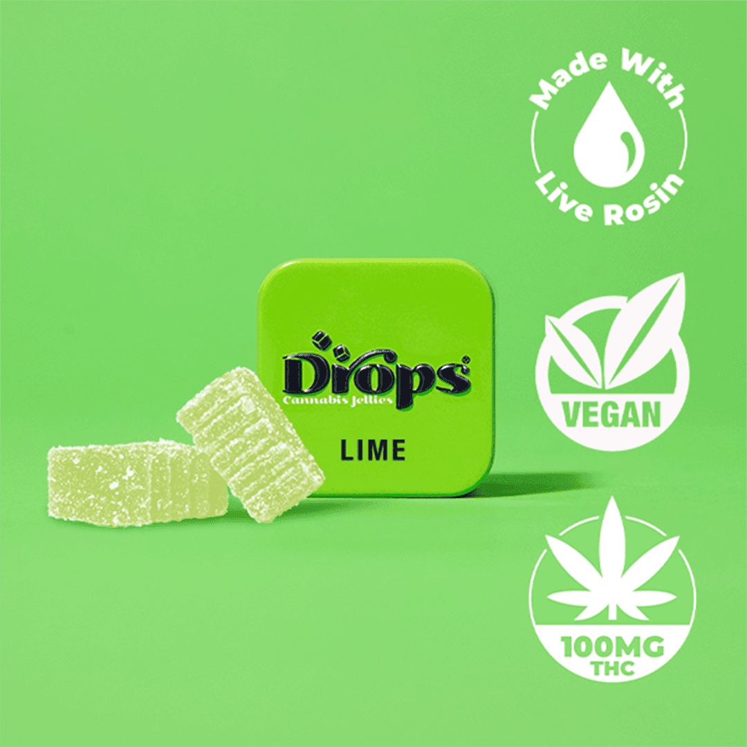 Drops | Lime Gummies | 100mg | 2ct | 50mg/ea