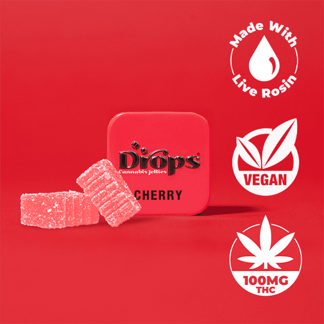 Drops | Cherry Gummies | 100mg | 2ct | 50mg/ea