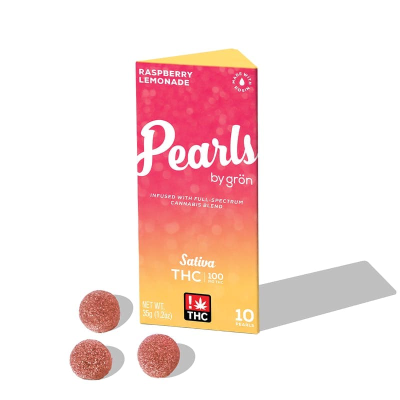 Grön THC Raspberry Lemonade Pearls - Sativa - 100mg