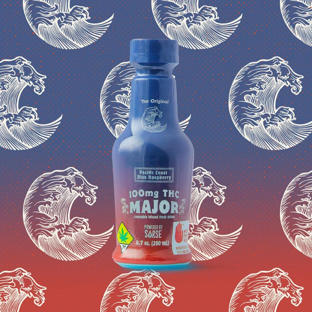 Major - 100mg THC Pacific Coast Blue Raspberry