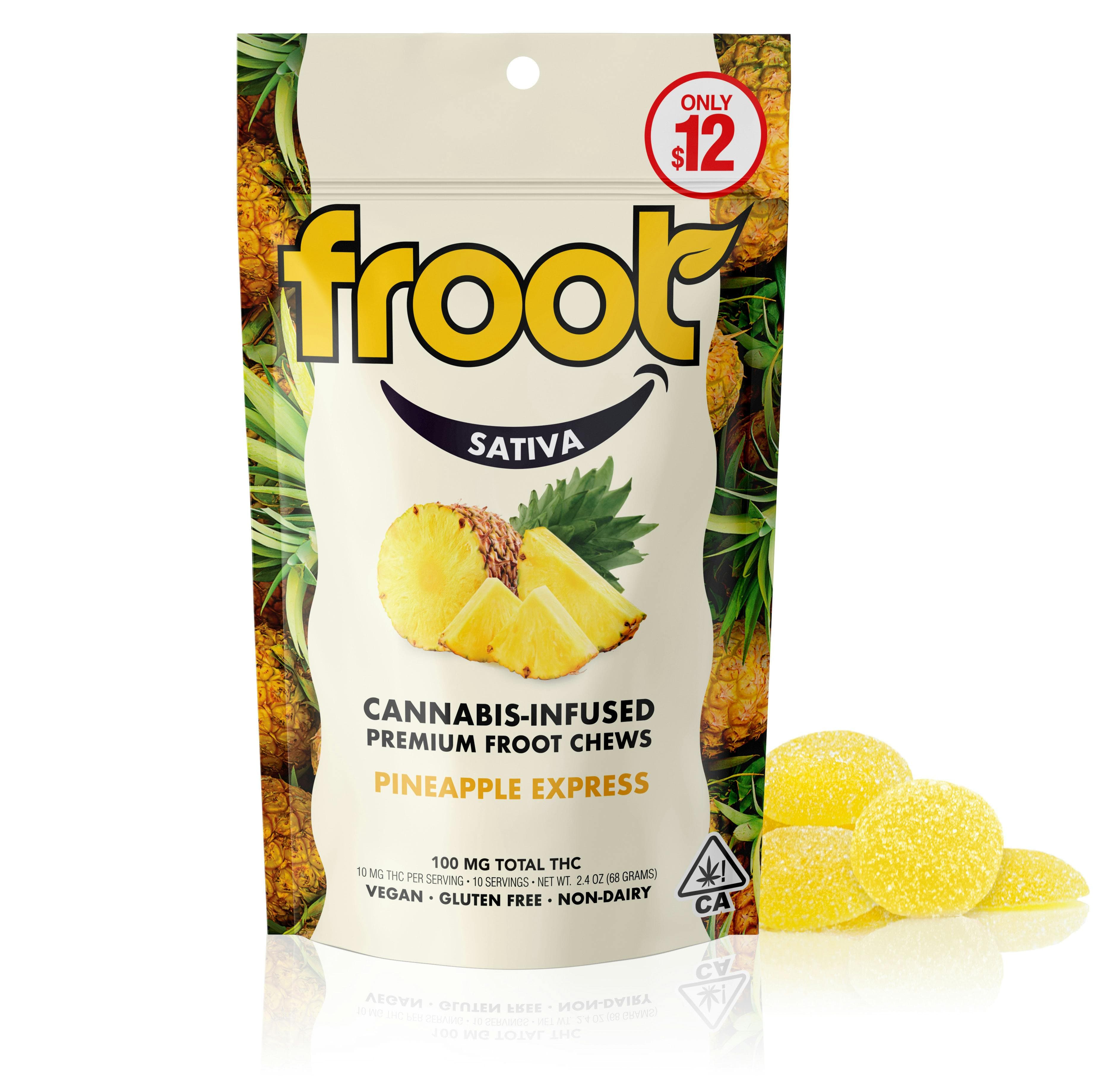 Froot | Pineapple Express Gummies | 100mg | 10ct | 10mg/ea