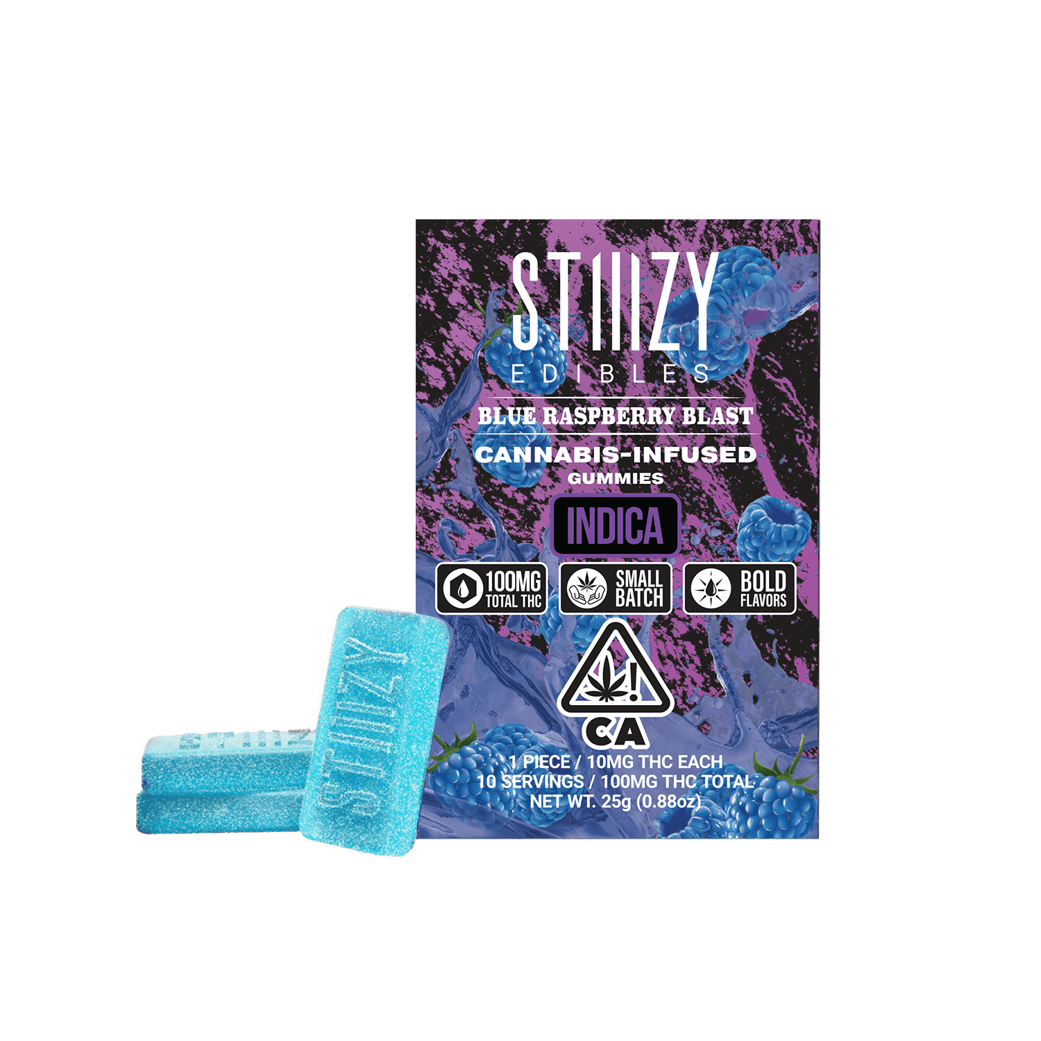 - BLUE RASPBERRY BLAST - Gummies 100mg THC Edibles