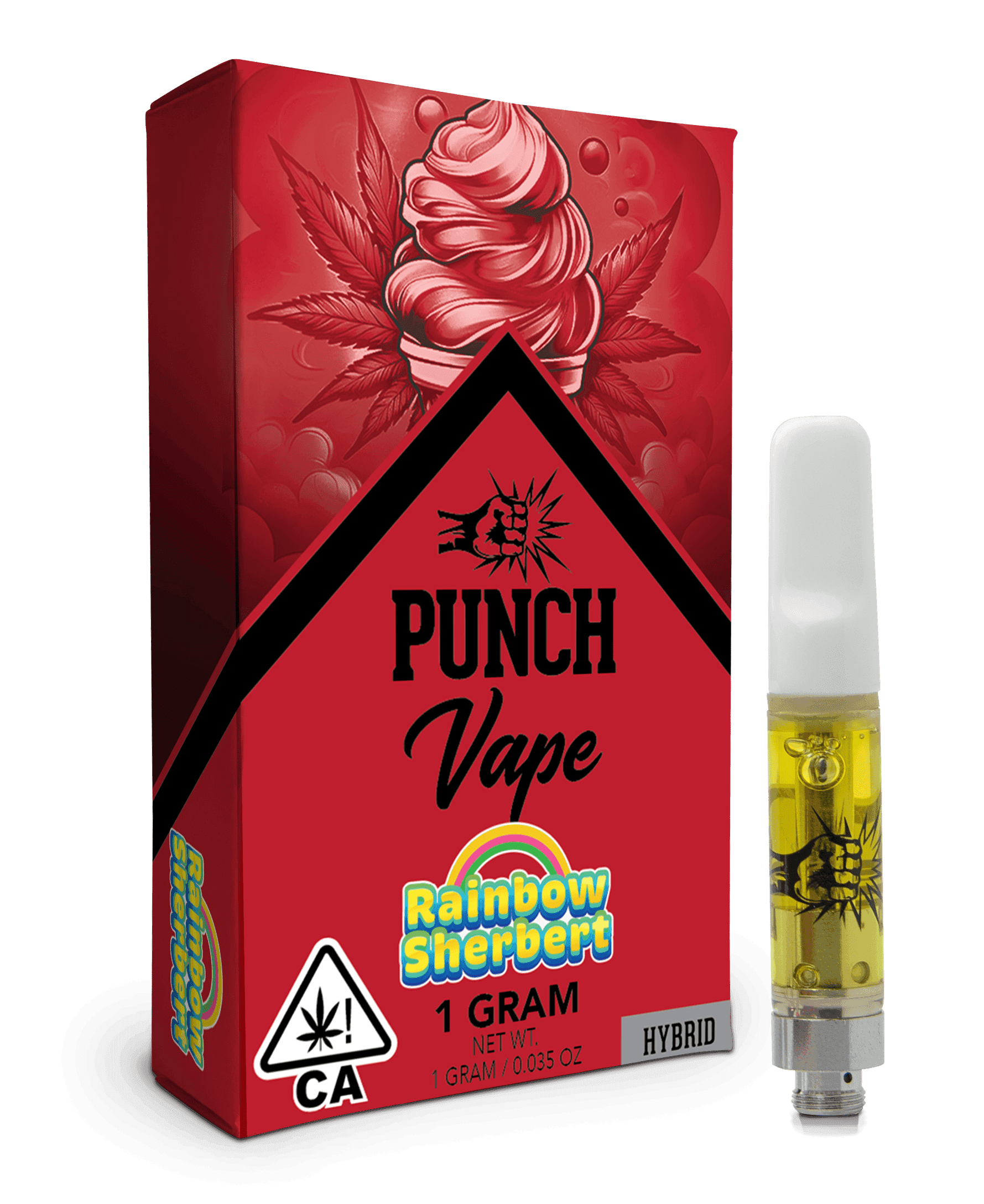 Punch - 510 Distillate Vape Cart - Rainbow Sherbert (1g)