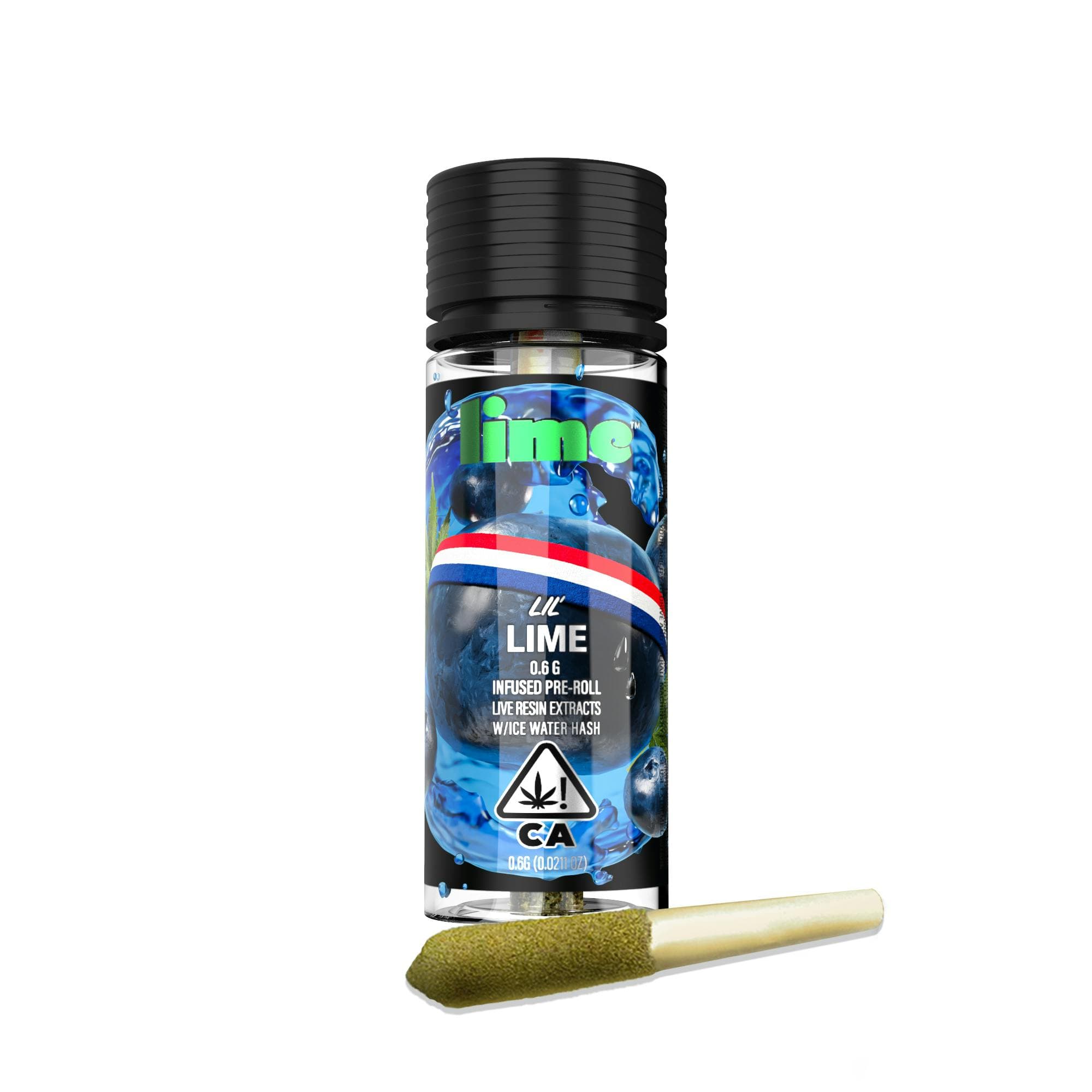 Infused Lil' Lime (.6g Hybrid Mini Pre Roll) | Blueberry Headband