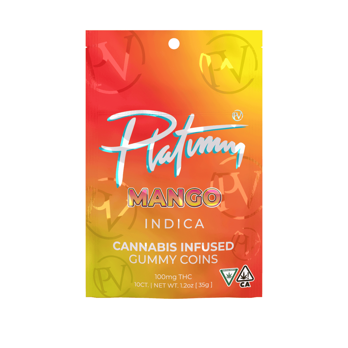 Platinum Vape 100mg Gummies - Mango (Indica)