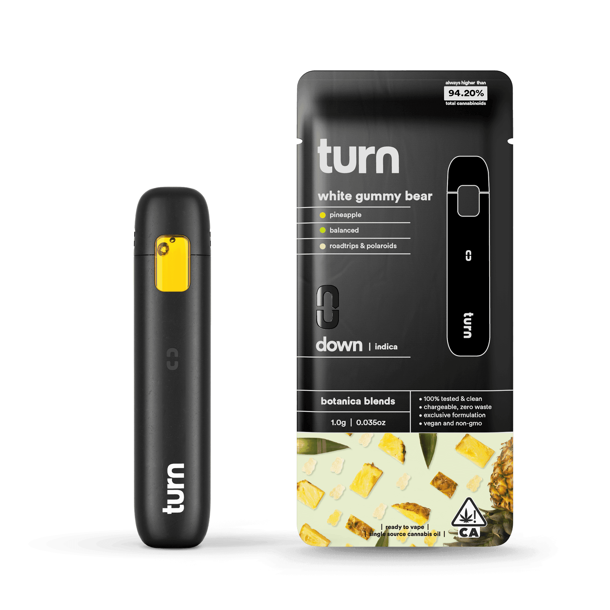 turn | White Gummy Bear | Disposable | 1g