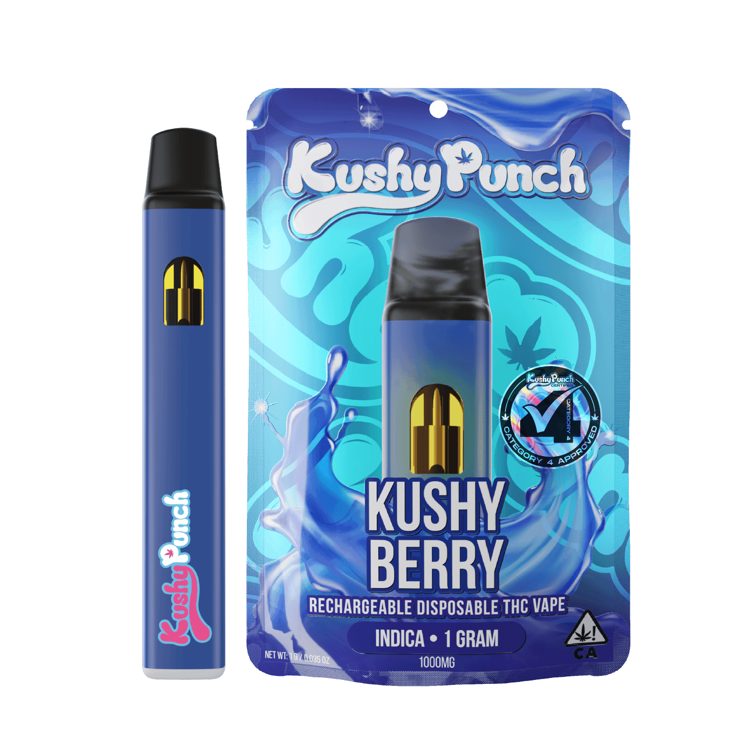 1G Kushy Punch Vape - Kushy Berry