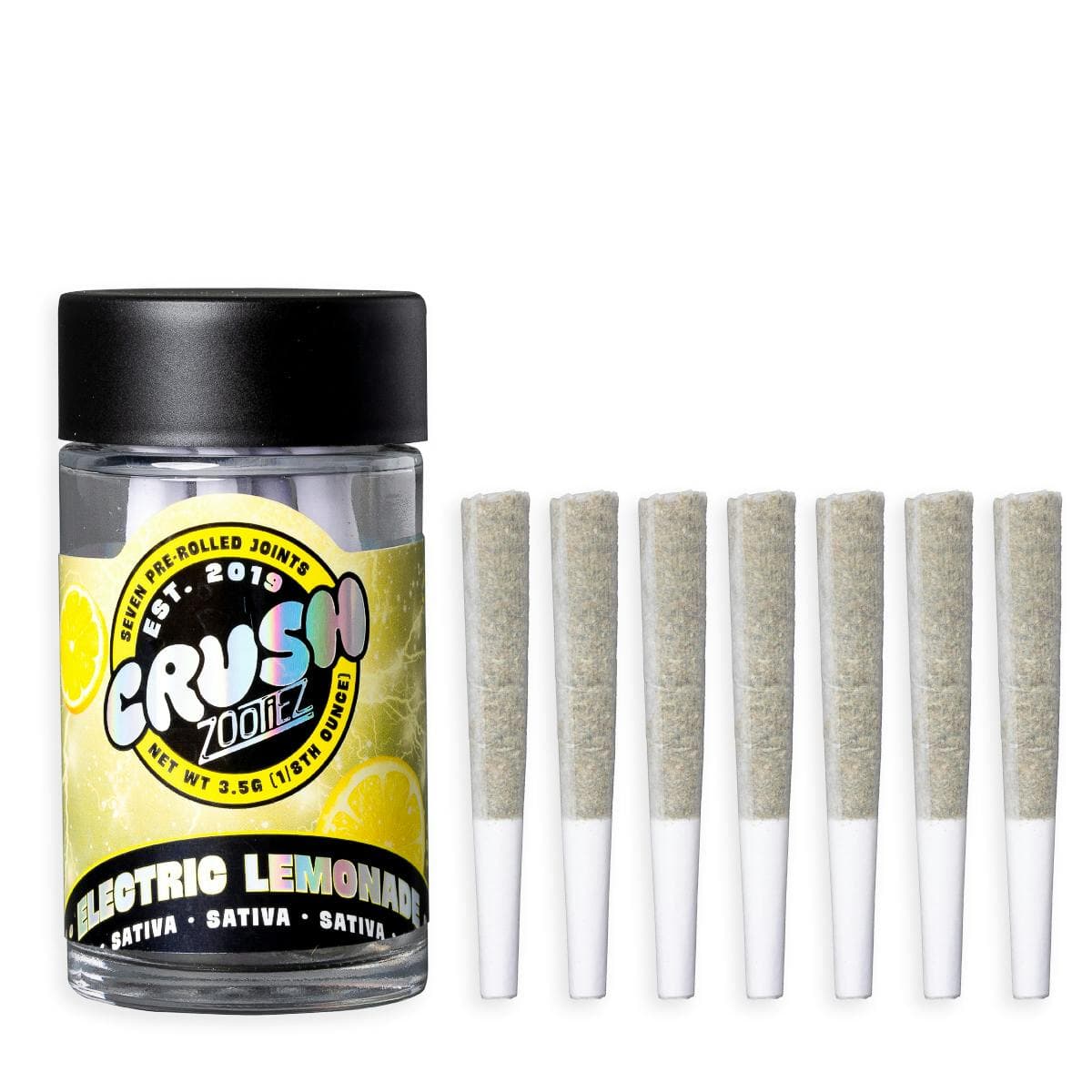 Crush Cannabis ms - Electric Lemonade - 7 pack pre-rolls total 3.5g