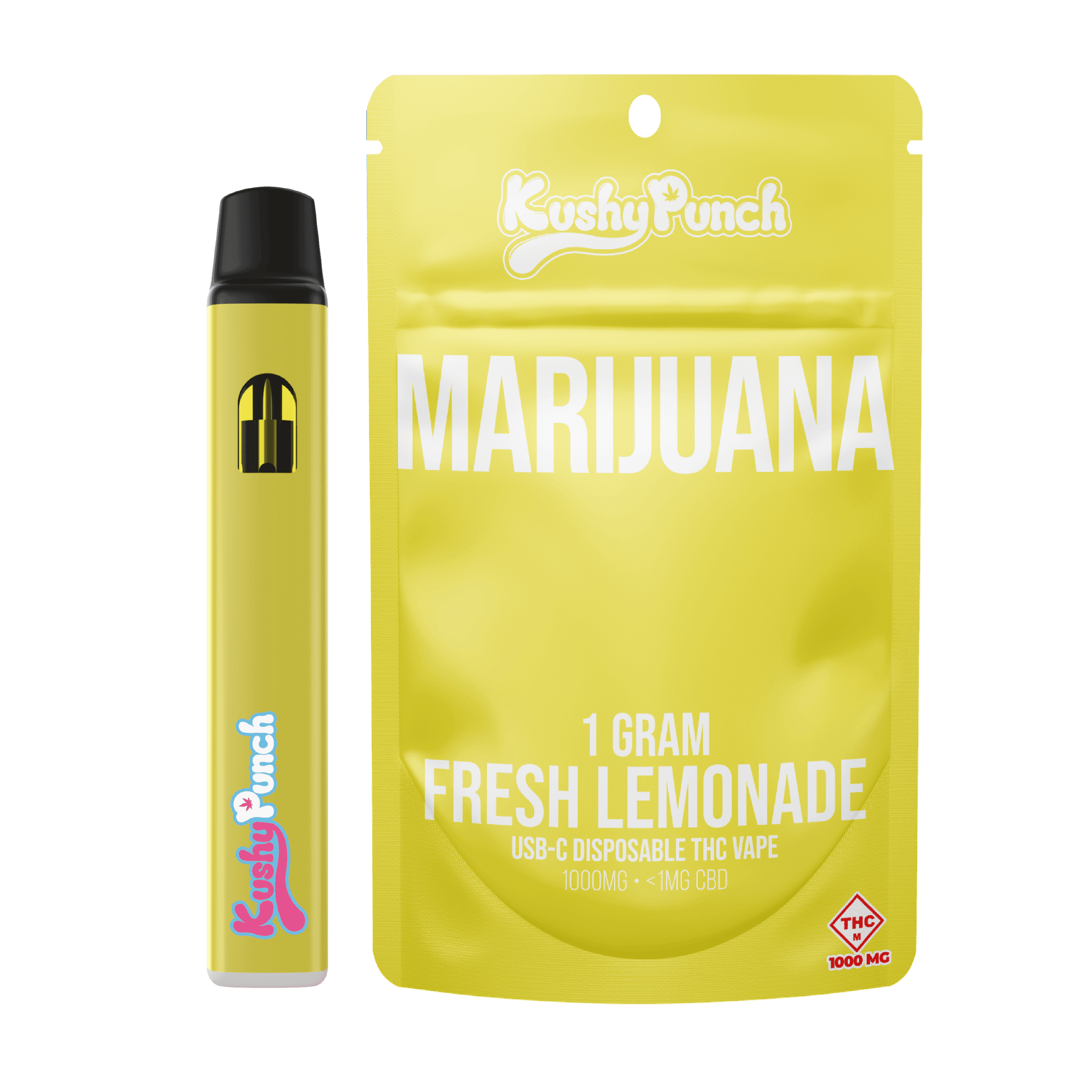 1G Kushy Punch Vape - Fresh Lemonade