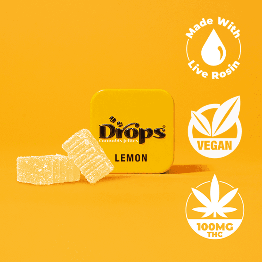 Drops | Lemon Gummies | 100mg | 2ct | 50mg/ea