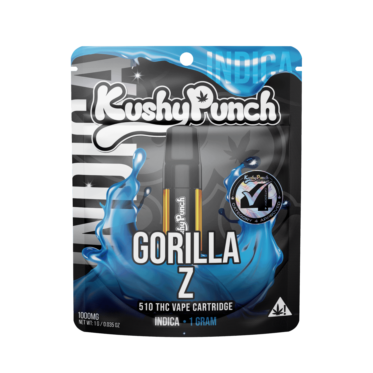 1G Kushy Punch 510 Vape Cart - Gorilla Z