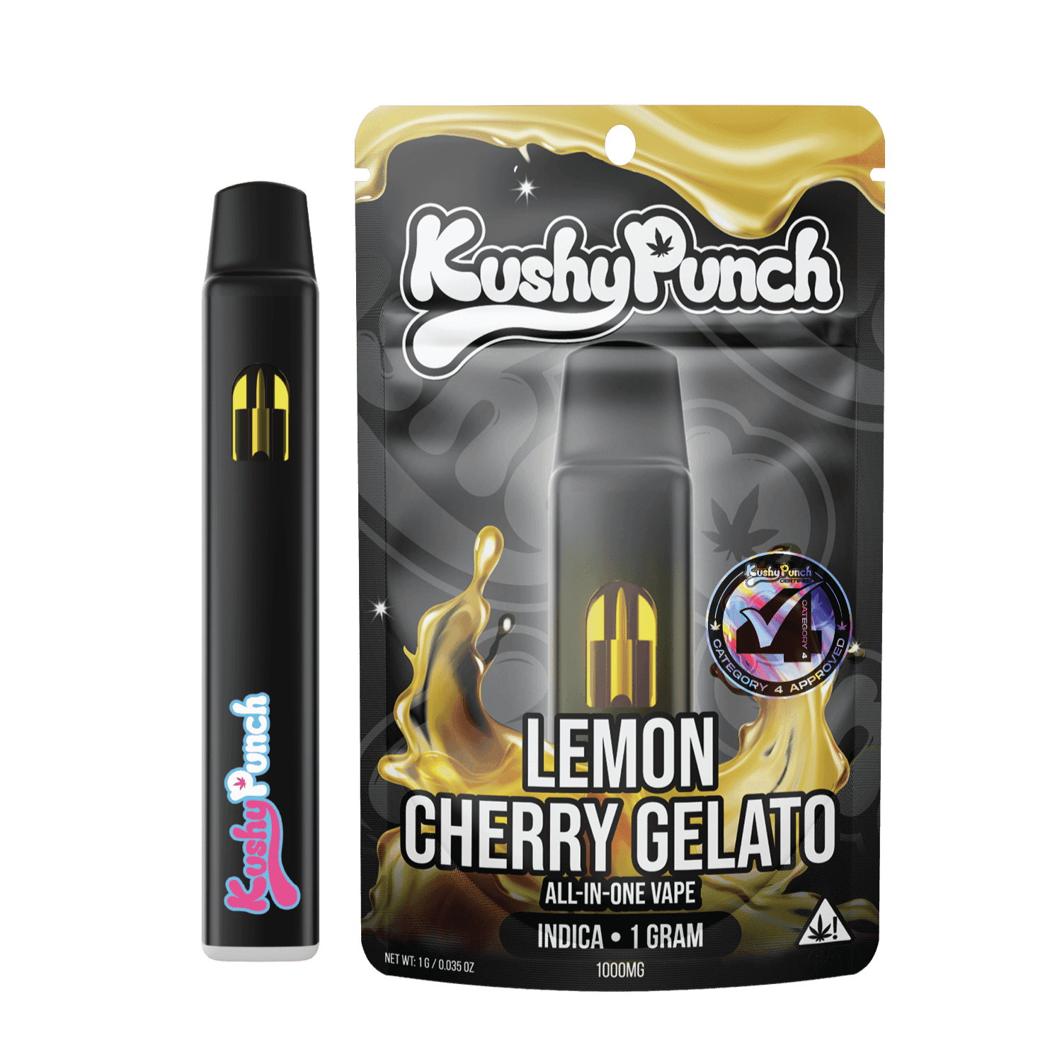 1G Kushy Punch Vape - Lemon Cherry Gelato