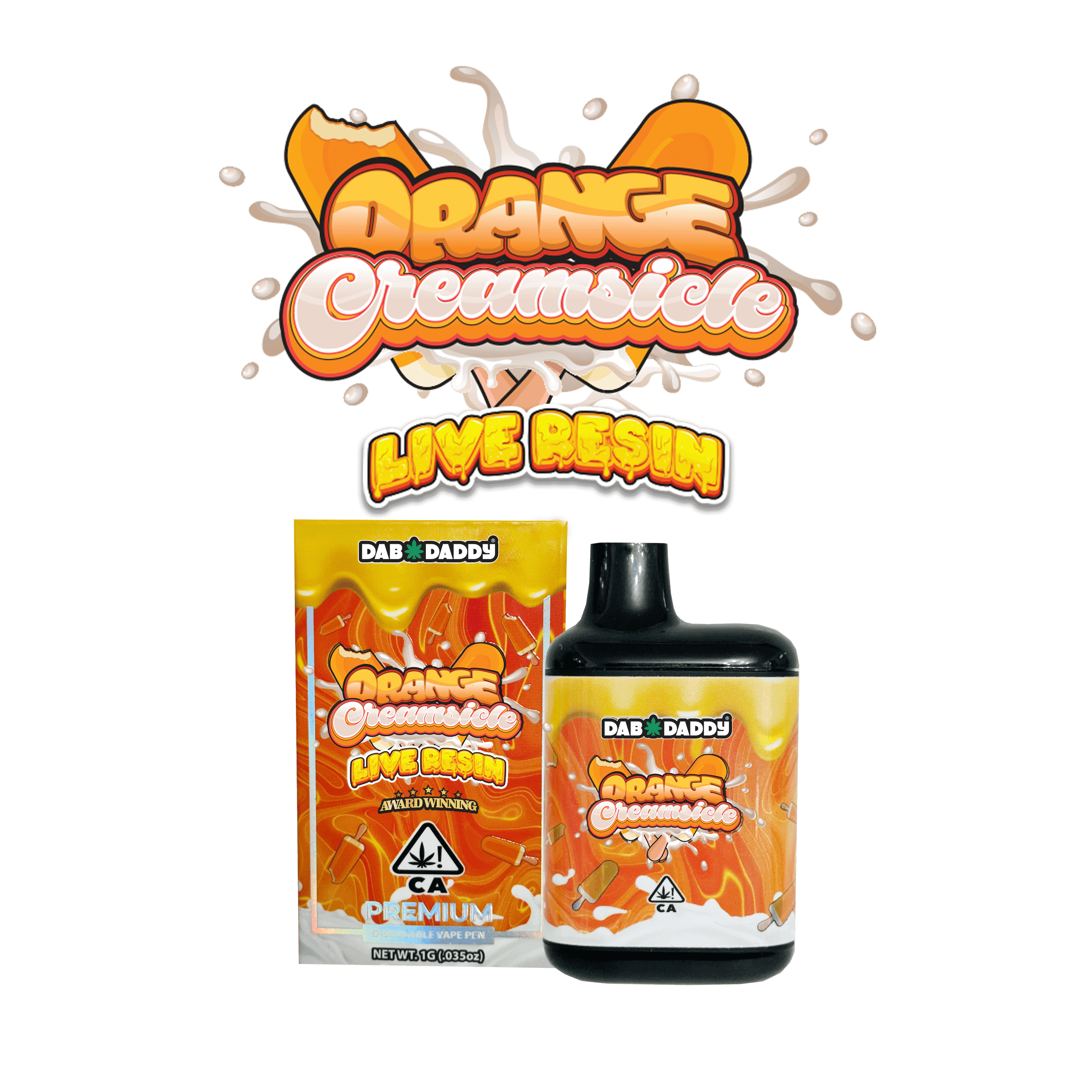 Orange Creamsicle Dab Daddy® Live Resin Vape 1g