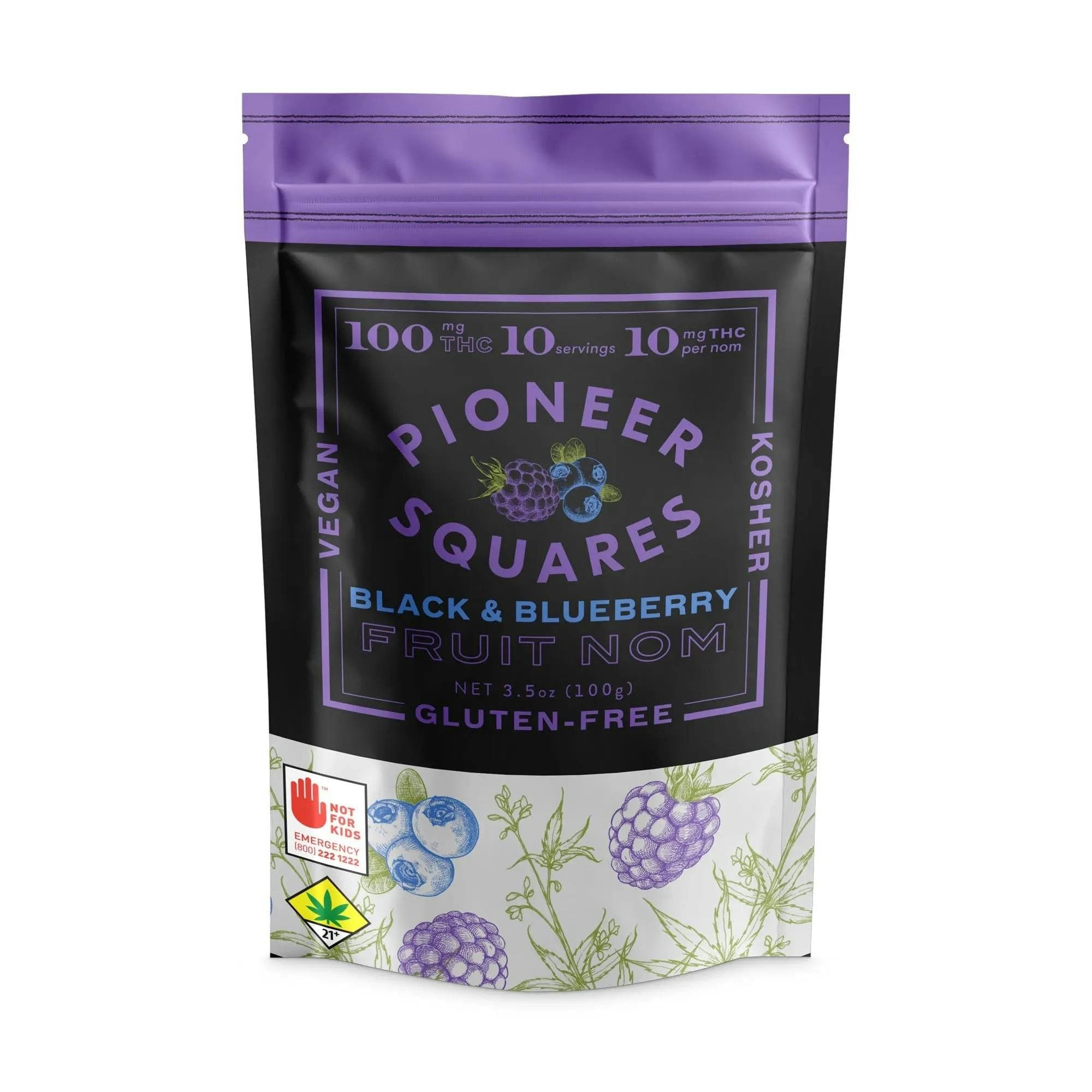 Gummies Black & Blueberry [10pk] (100mg THC)