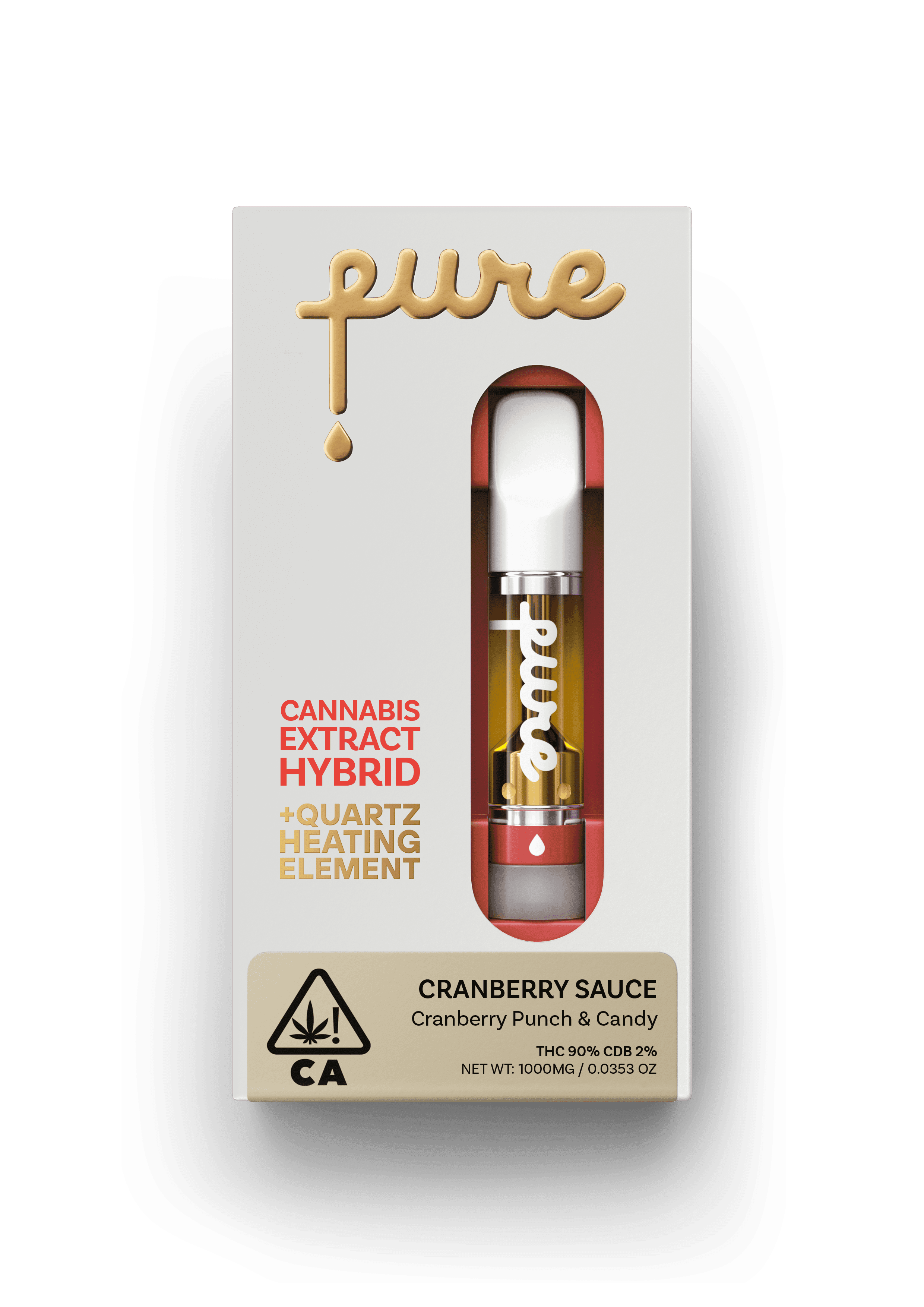 Pure Cannabis Extract 1g Cartridge - Cranberry Sauce - Hybrid