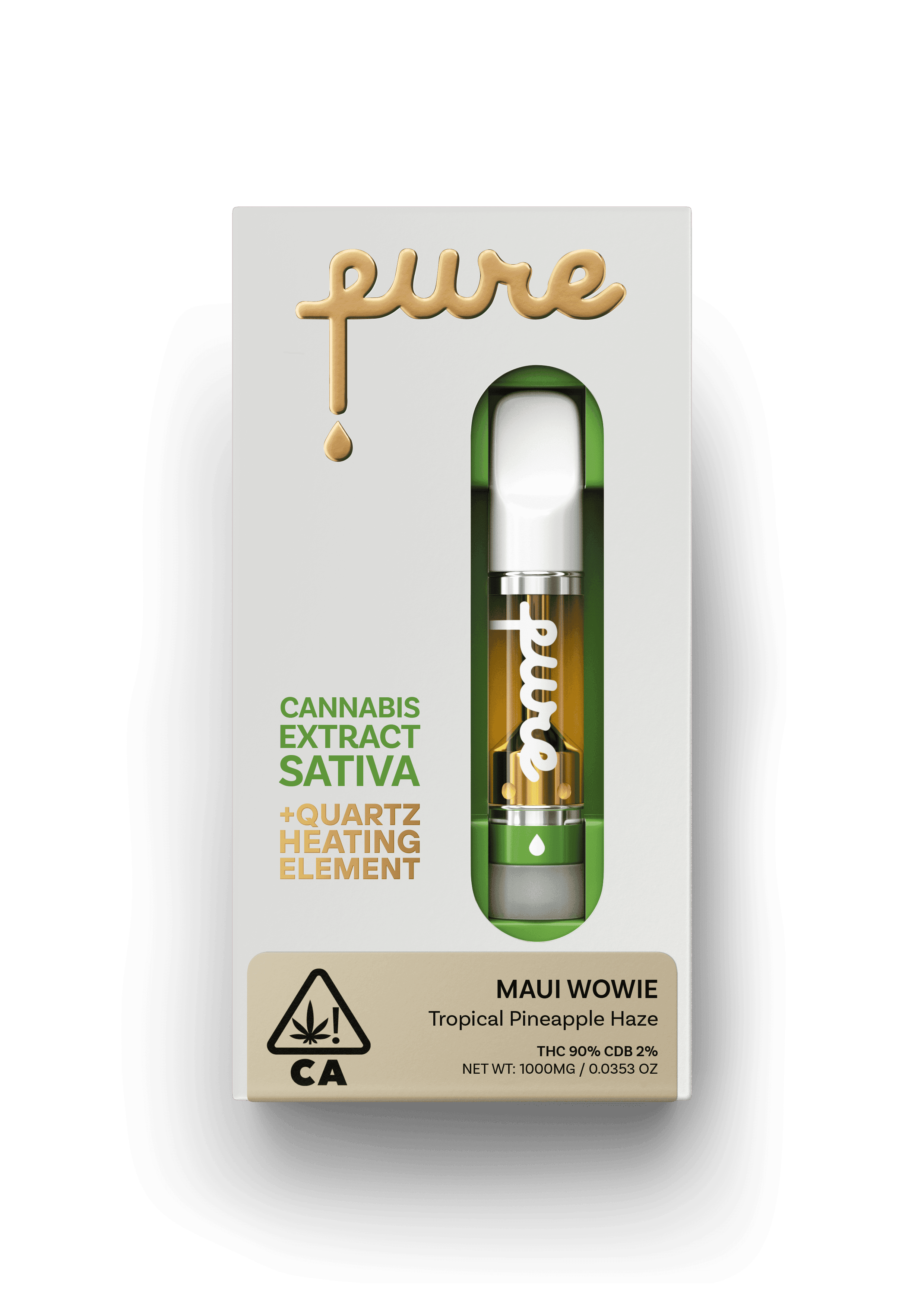Pure Cannabis Extract 1g Cartridge - Maui Wowie - Sativa