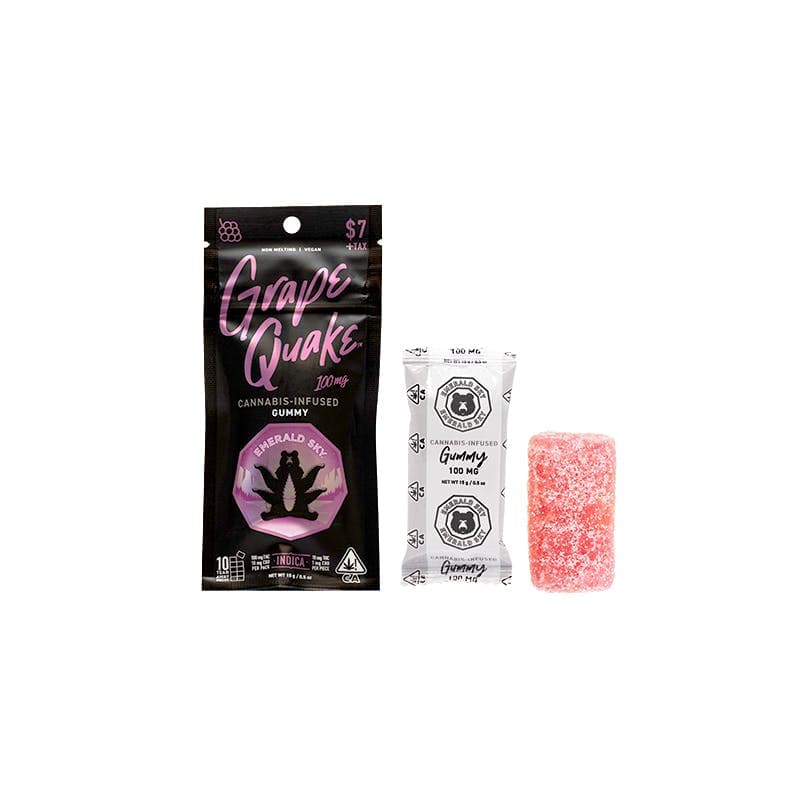Emerald Sky Single Gummy - Grape Quake 100mg