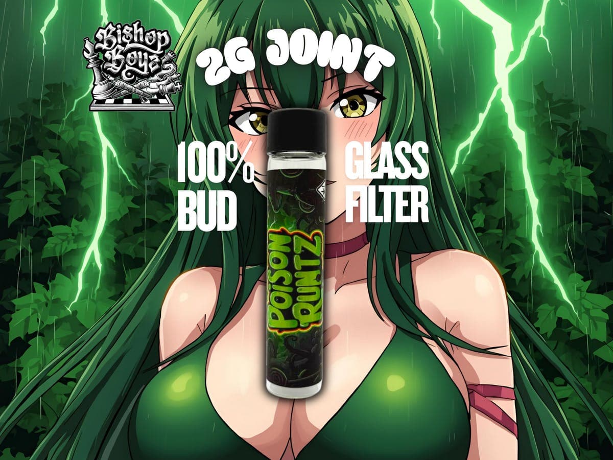 Bishop Boyz 2g All Bud Preroll w/ Glass Tip Poison Runtz