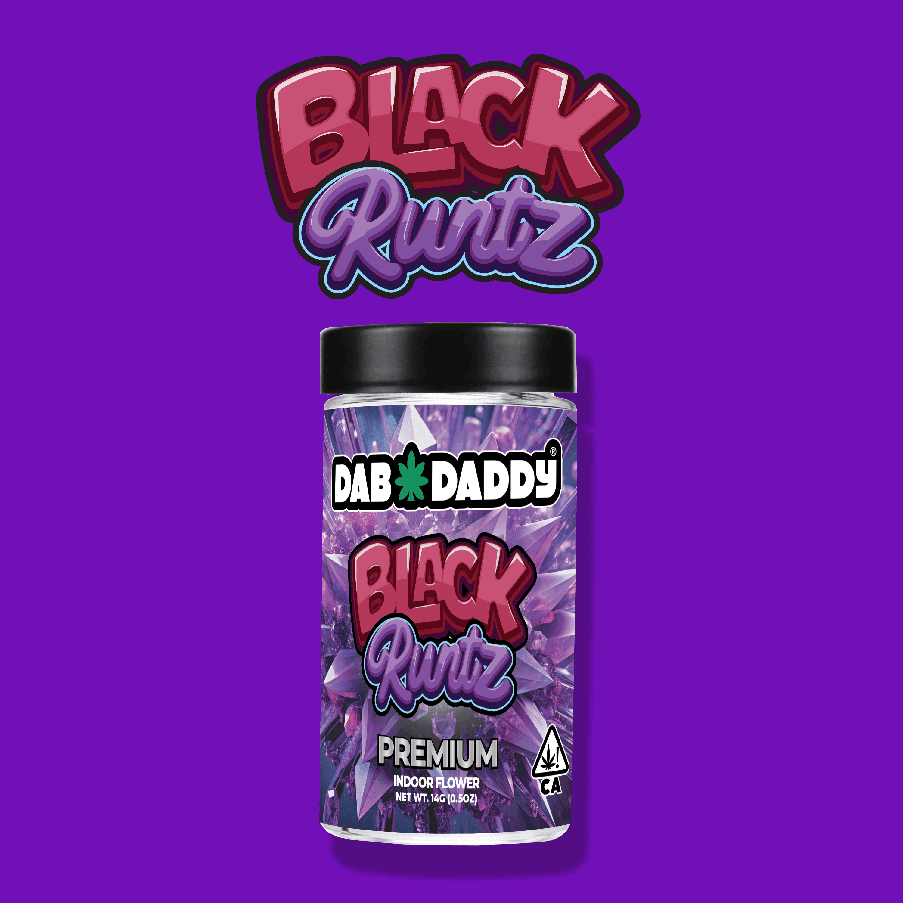 Black Runtz Flower Dab Daddy® 14g Premium Indoor Flower