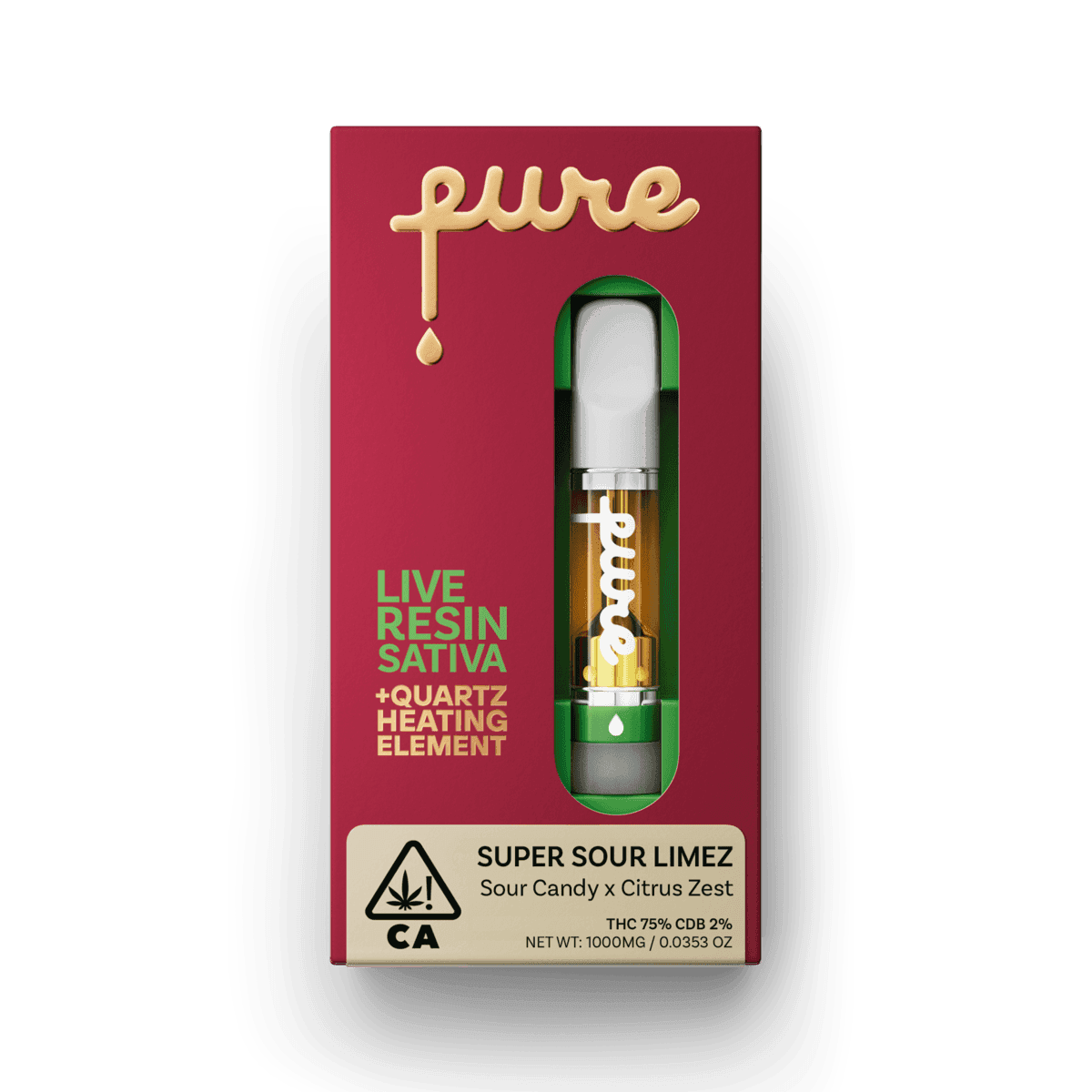 Pure Live Resin 1g Cartridge - Super Sour Limez - Sativa