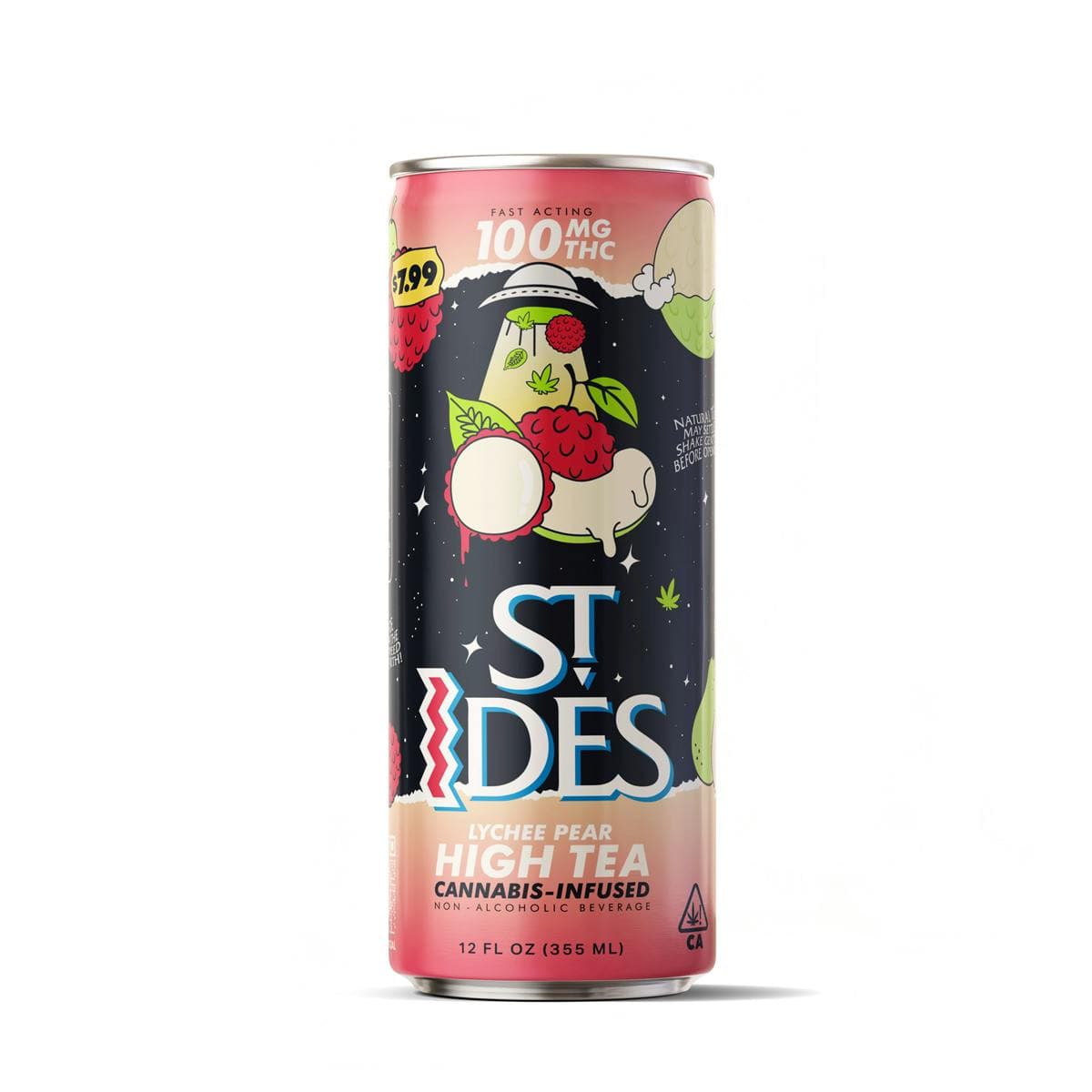ST IDES | Pear Lychee | Non-carbonated | 100mg | 12fl oz