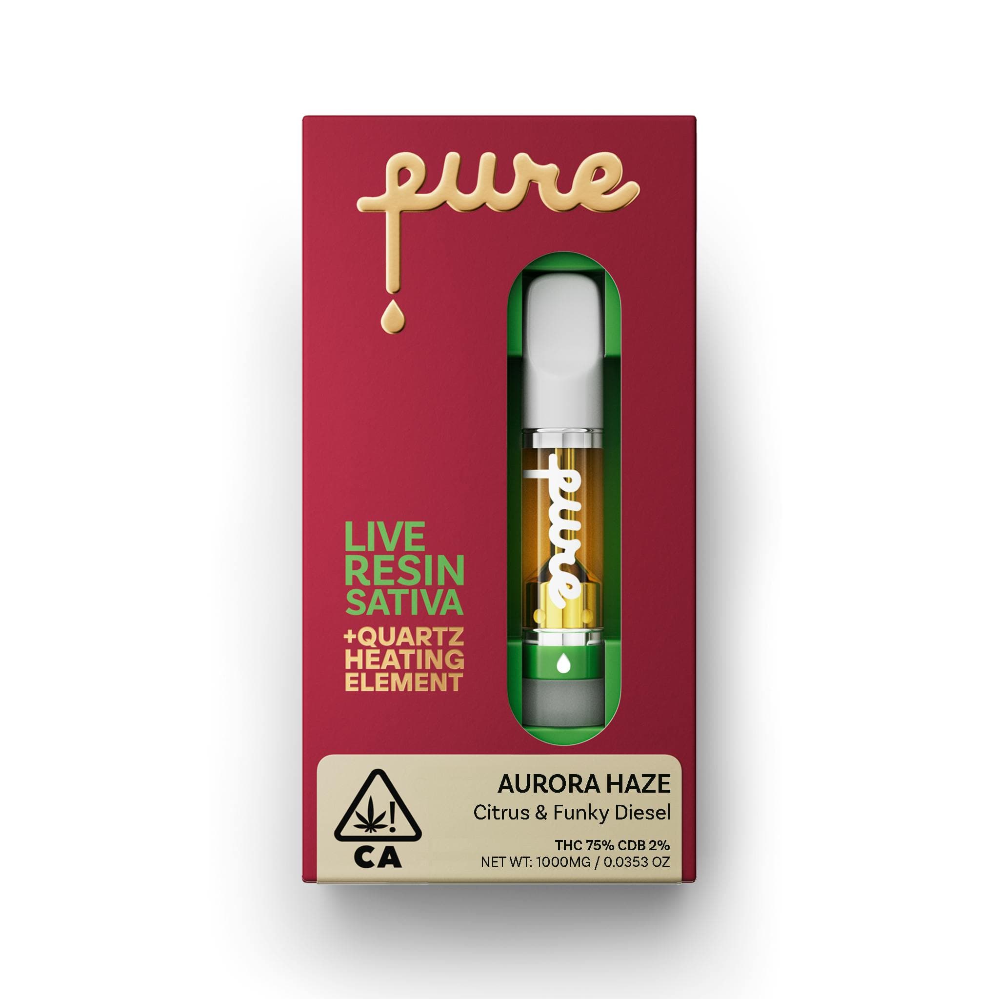 Pure Live Resin 1g Cartridge - Aurora Haze - Sativa