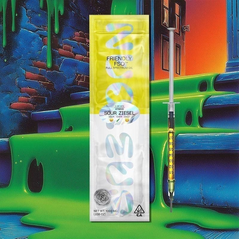 Friendly Brand | Live Resin Applicator | Sour Ziesel | Extract Oils | 1g