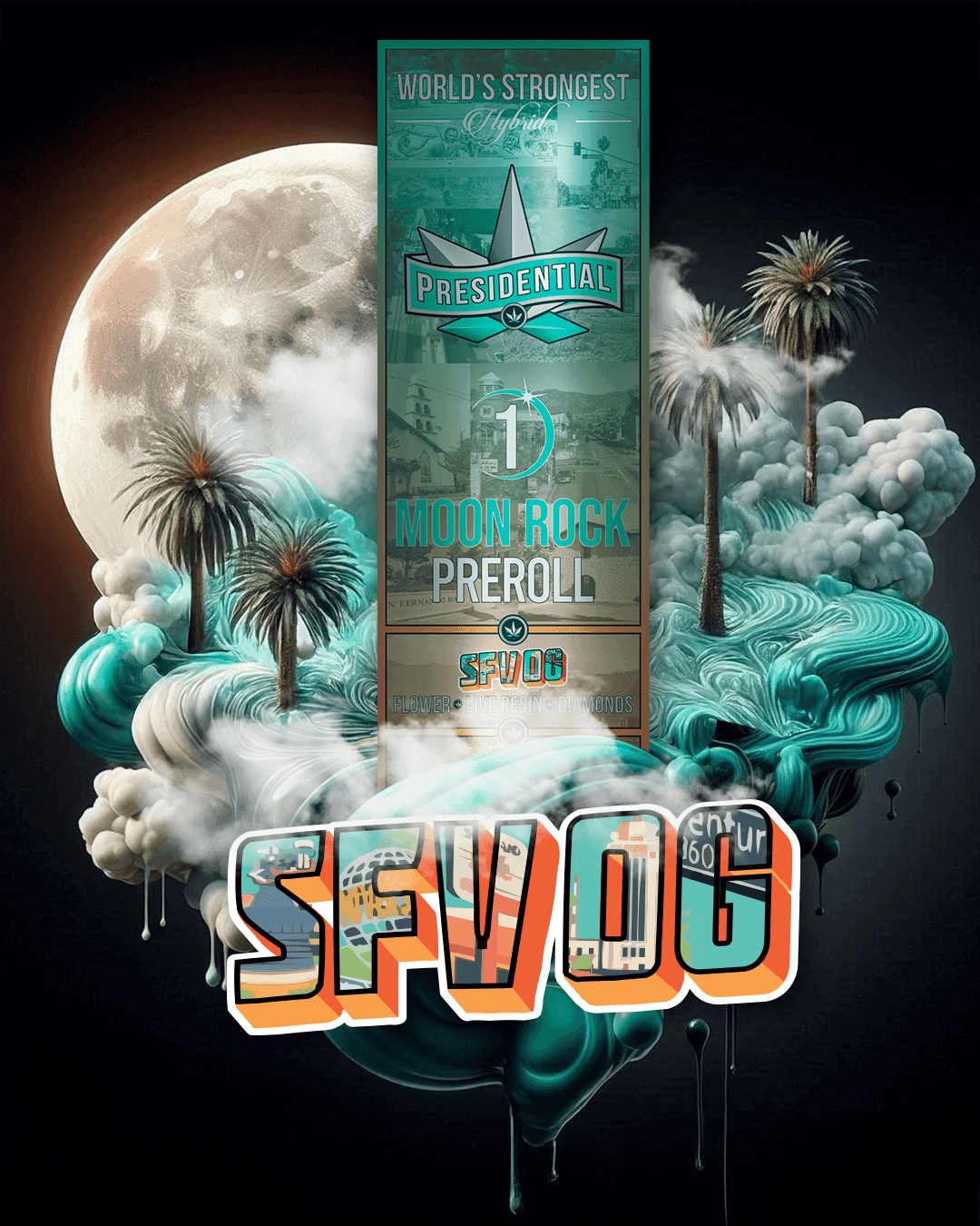 Presidential Moon Rock Preroll - SFV OG