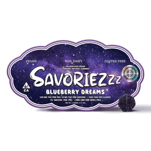 Blueberry Dreams - Solventless Rosin Gummies - 100mg by Savoriez