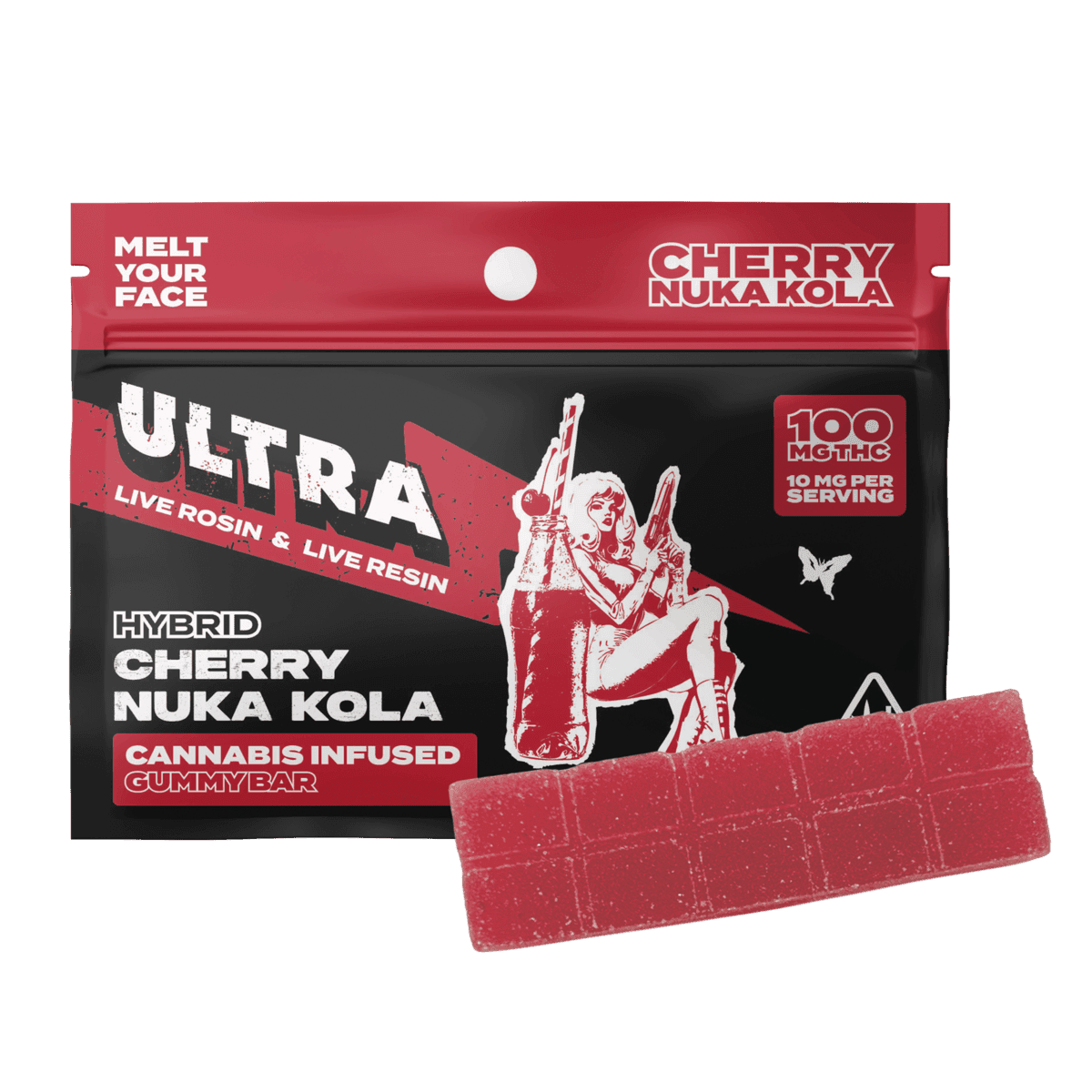 Cherry Nuka Kola - 100mg Live Rosin/Live Resin Infused Gummy Bar