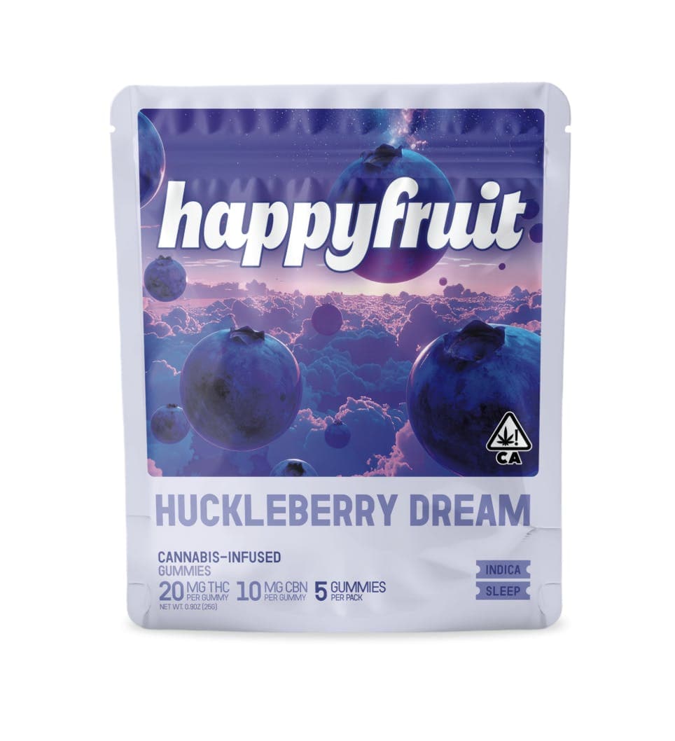 Happy Fruit - Huckleberry Dream Gummies - 100mg THC/50mg CBN - 5pk