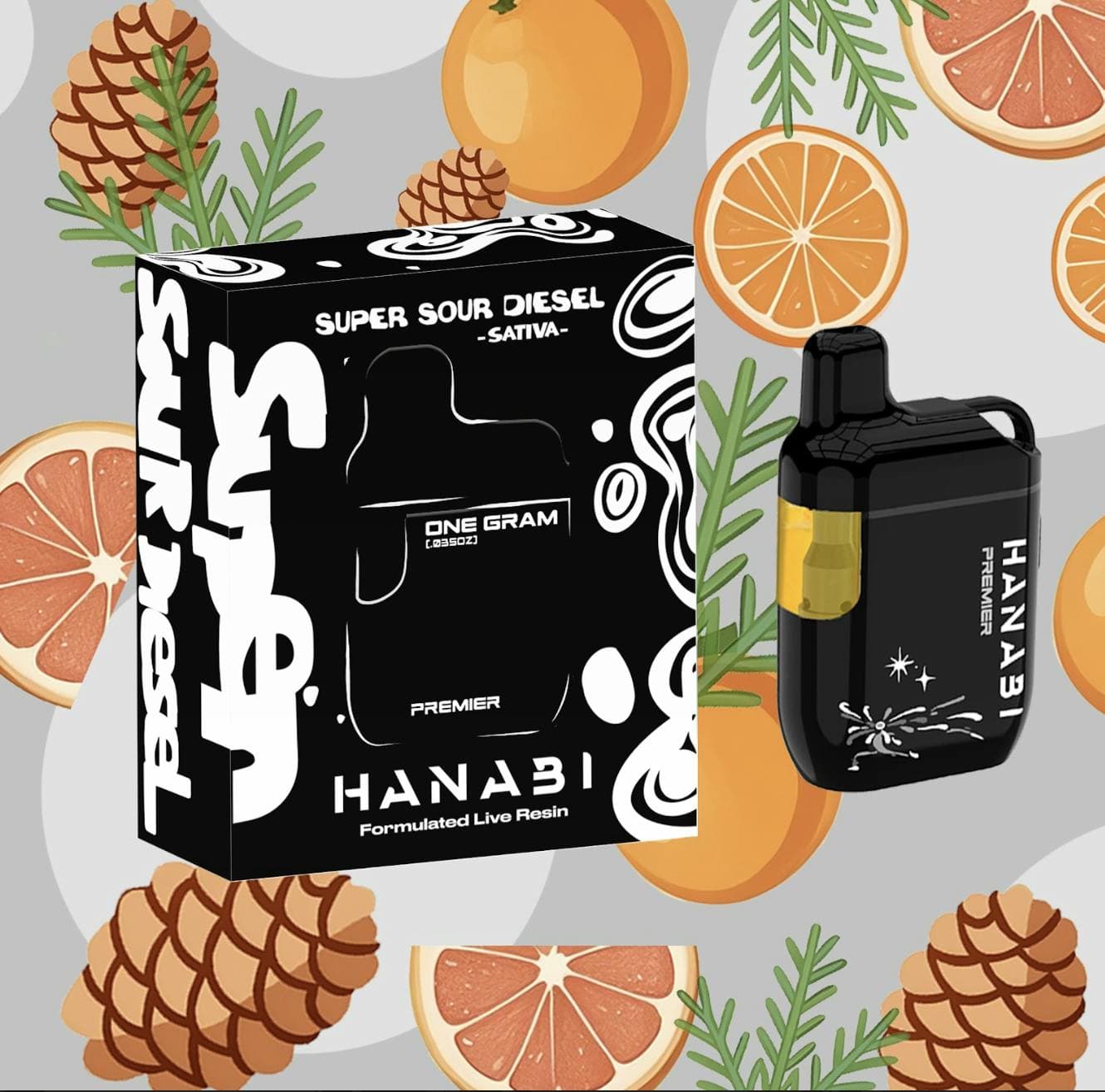 Hanabi | Super Sour Diesel | Premier Disposable | 1g