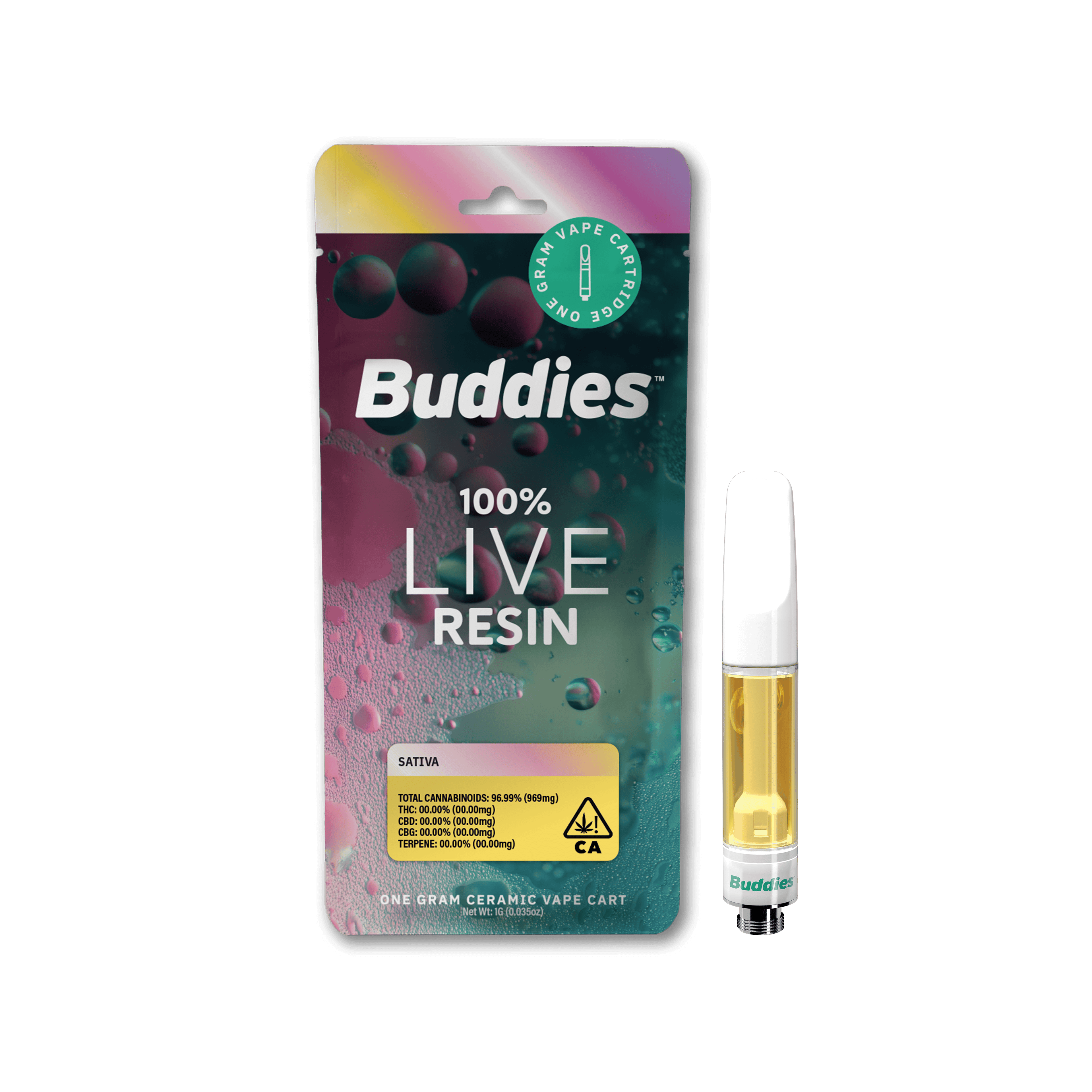Live Resin | 1g Vape Cartridge | Sour Diesel (S)