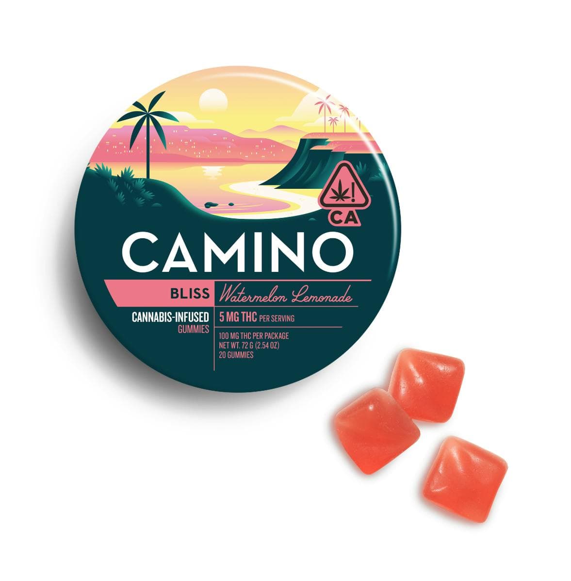 Camino | Watermelon Lemonade Gummies | 100mg | 20ct | 5mg/ea