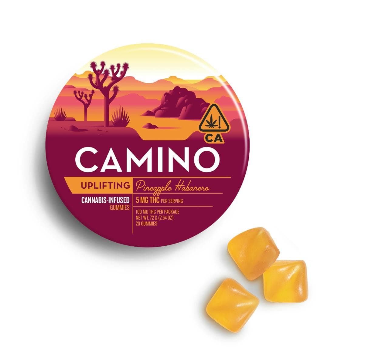 Camino | Pineapple Habanero Gummies | 100mg | 20ct | 5mg/ea