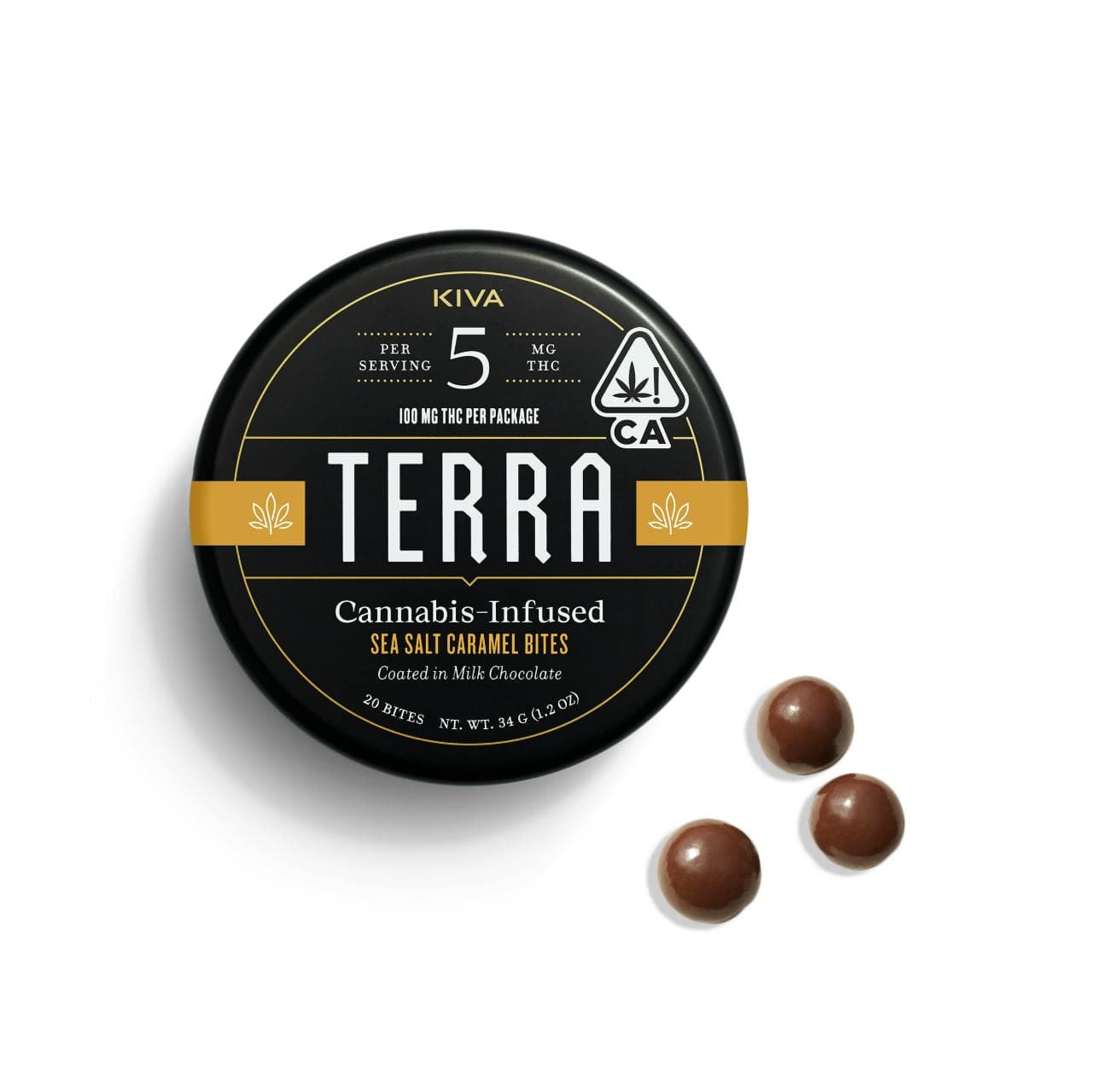 Terra | Milk Chocolate Sea Salt Caramel | 100mg | 20ct | 5mg/ea
