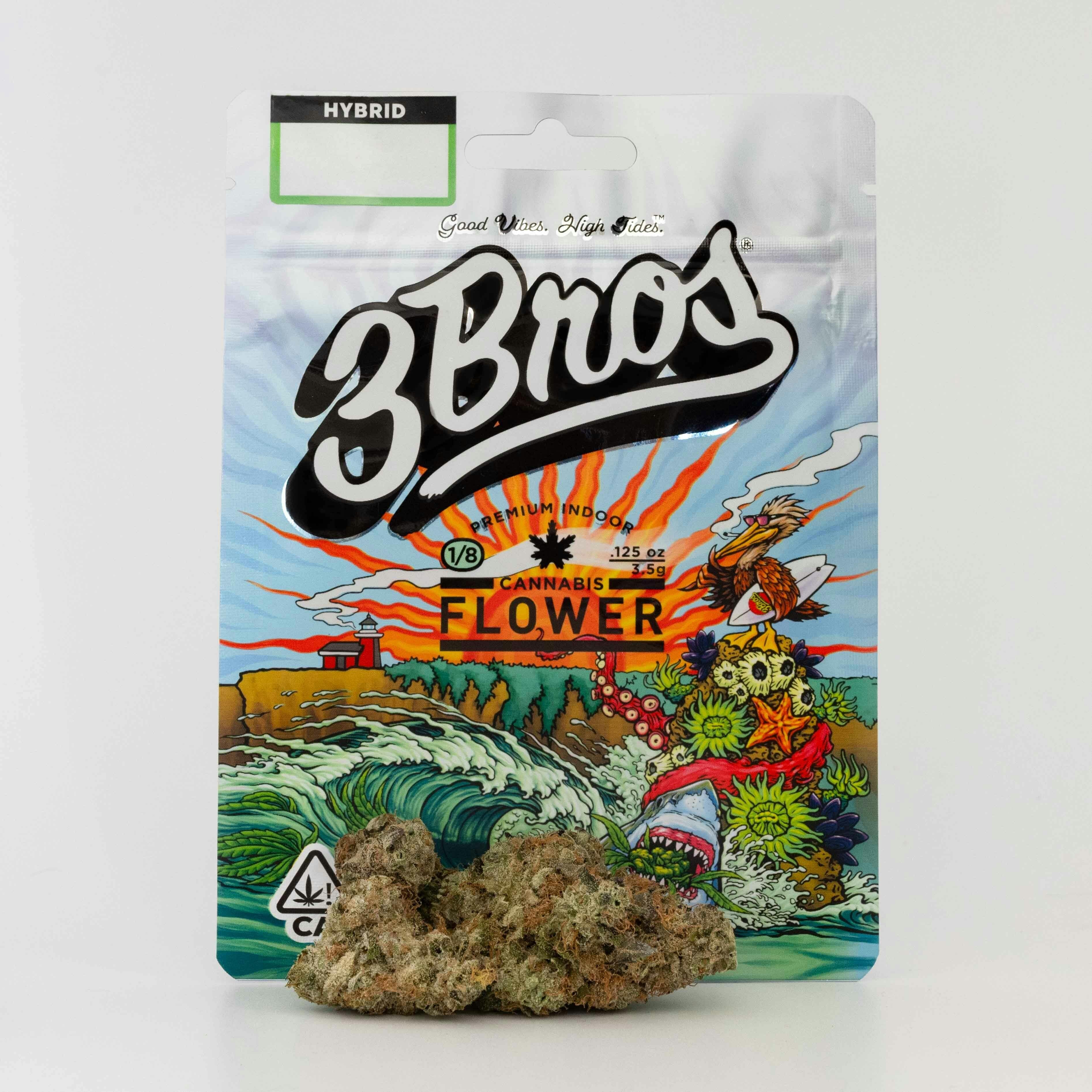 3 Bros | Indoor Flower | 3.5g | Citrus Zest | Hybrid