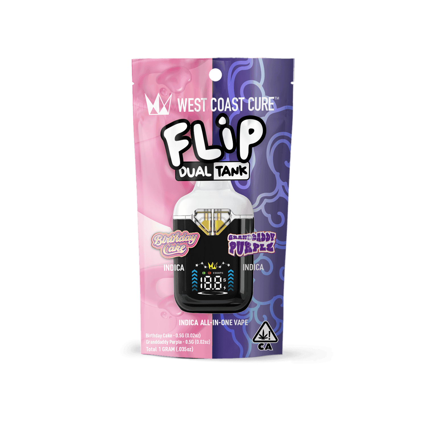 Birthday Cake x Granddaddy Purple - 1G AIO CUREbar Flip
