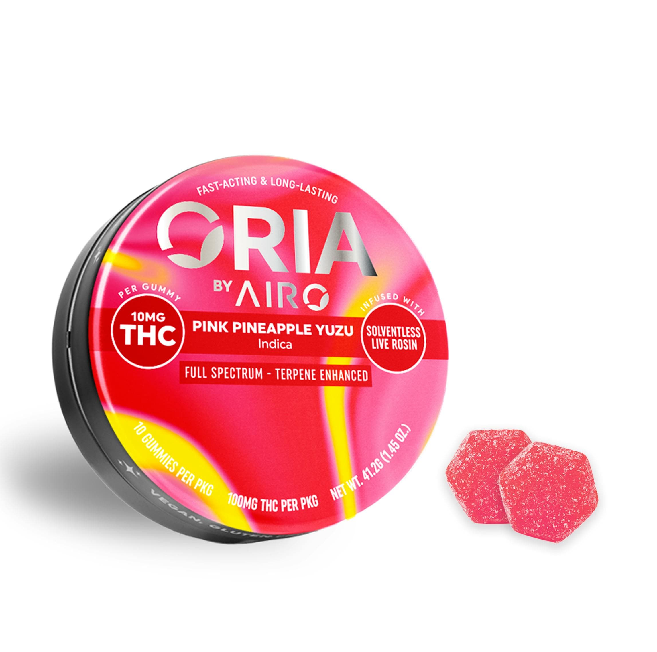 PINK PINEAPPLE YUZU ROSIN GUMMIES 10PC [100MG]