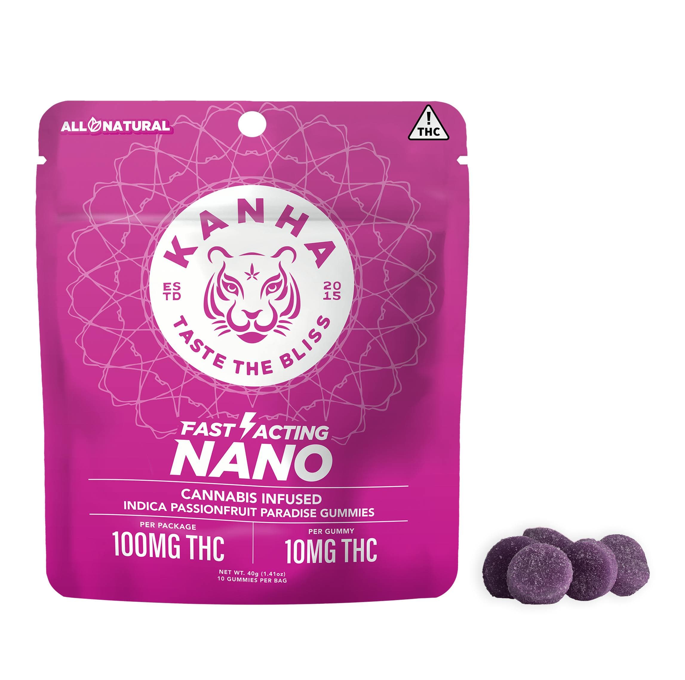 PASSIONFRUIT PARADISE INDICA GUMMIES 10PC [100MG]