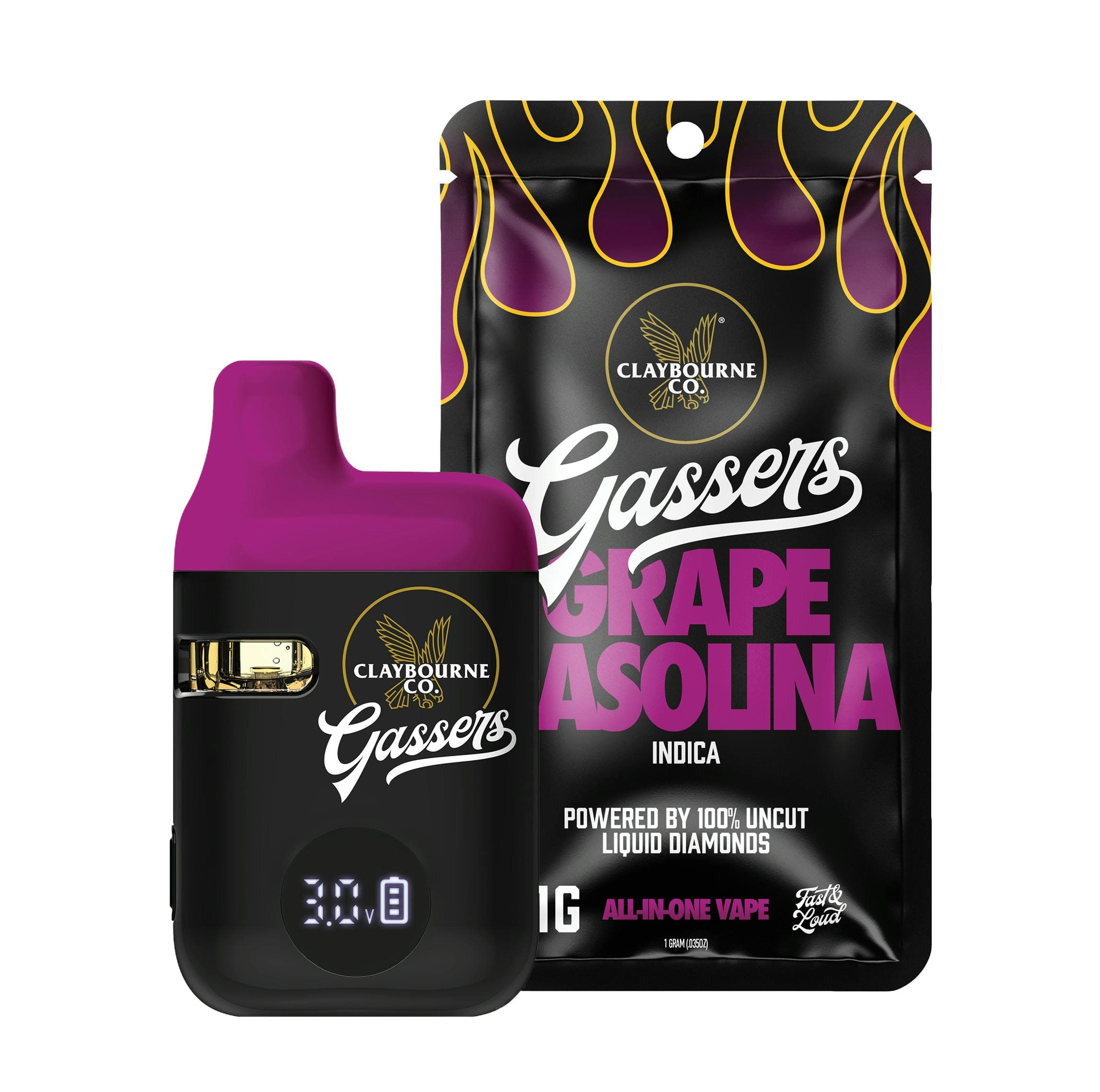 GRAPE GASOLINA GASSERS DISPOSABLE [1000MG]