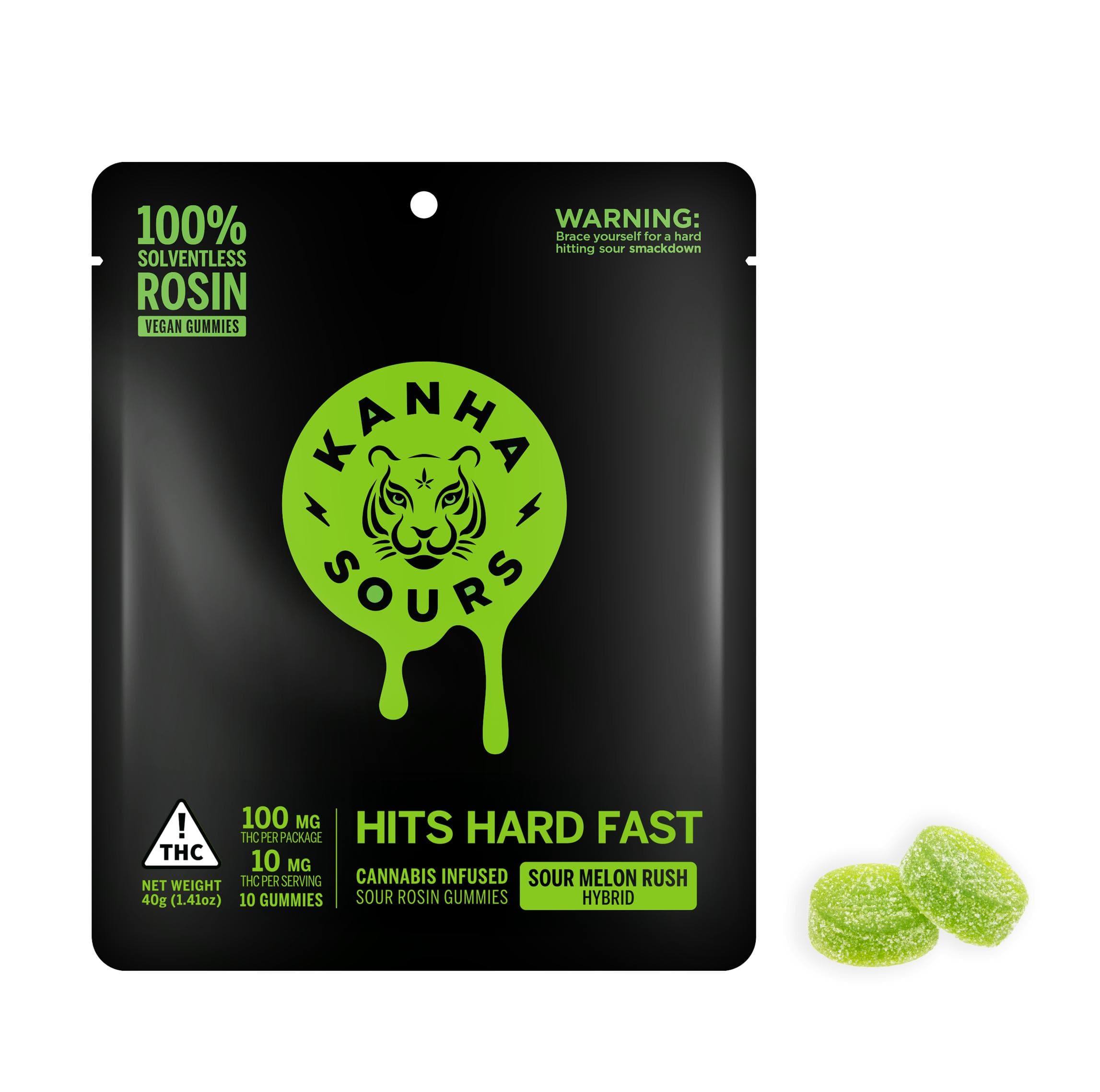 MELON RUSH HYBRID SOUR ROSIN GUMMIES [100MG]