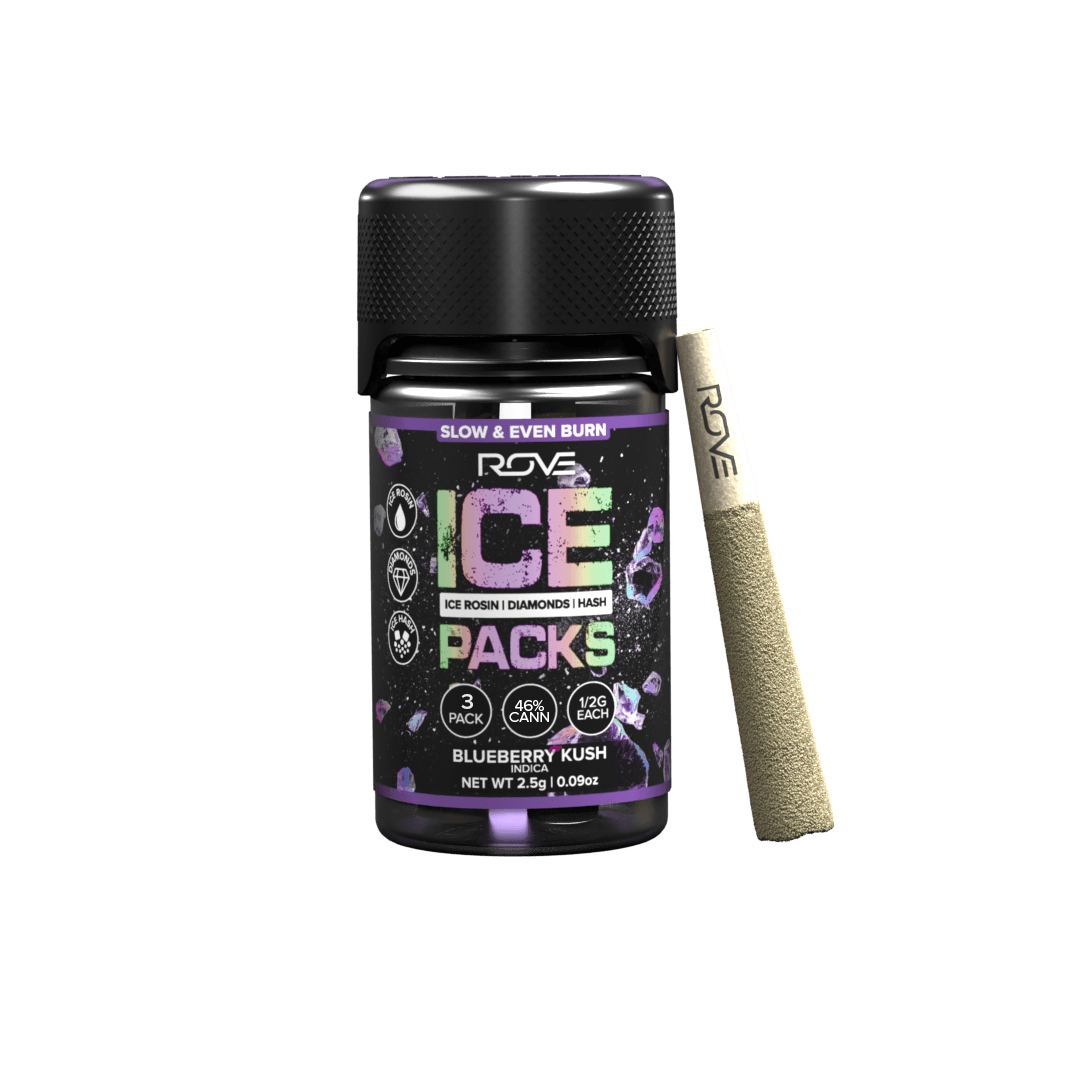 Blueberry Kush- Infused Ice Packs (Rosin, Hash, and Diamonds) [3x 0.5g]
