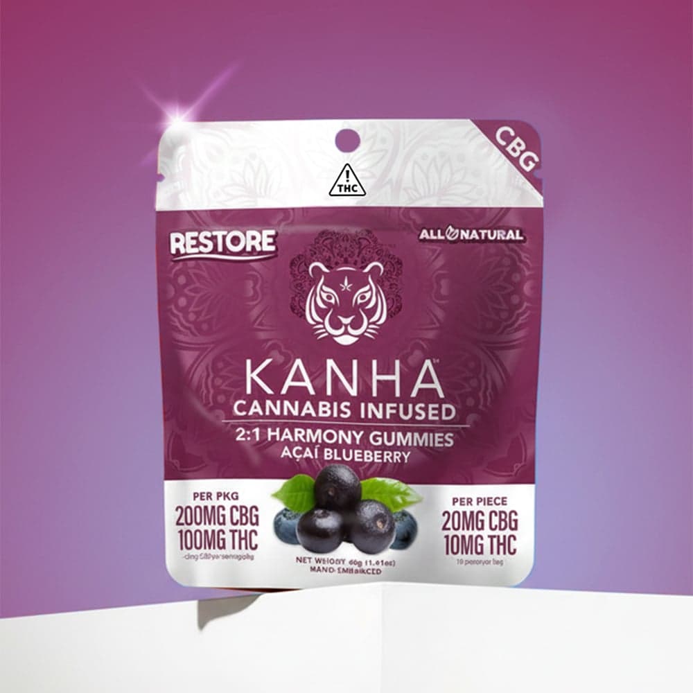 Harmony Restore 2:1 Acai Blueberry [10pk] (200mg CBG /100mg THC)