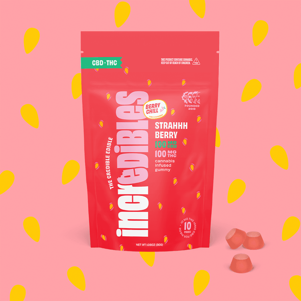 1:1 Strahhhberry [10pk] (100mg CBD/100mg THC)